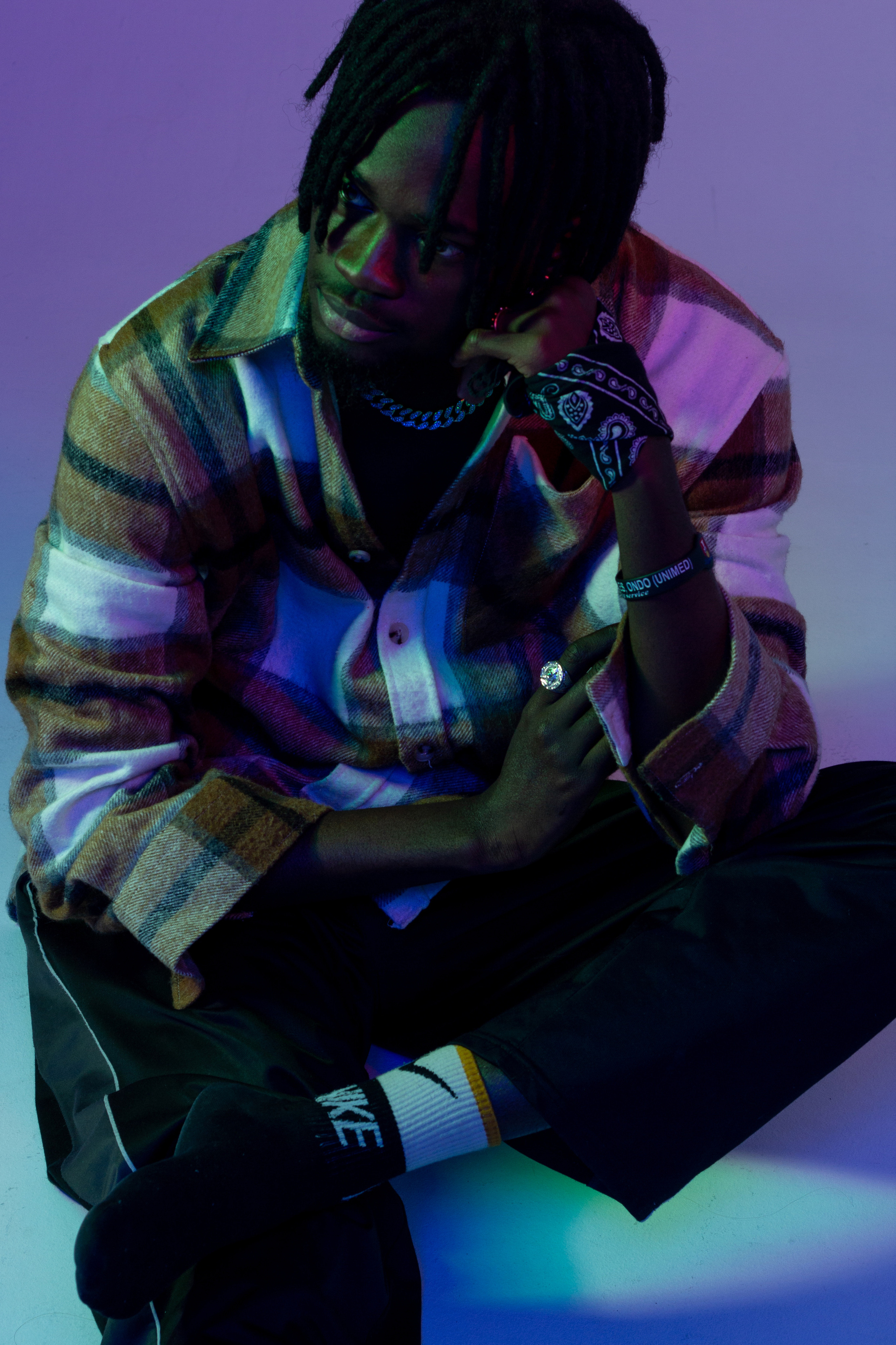 Мужской портрет с цветными фильтрами. Фотограф Екатерина Голицына