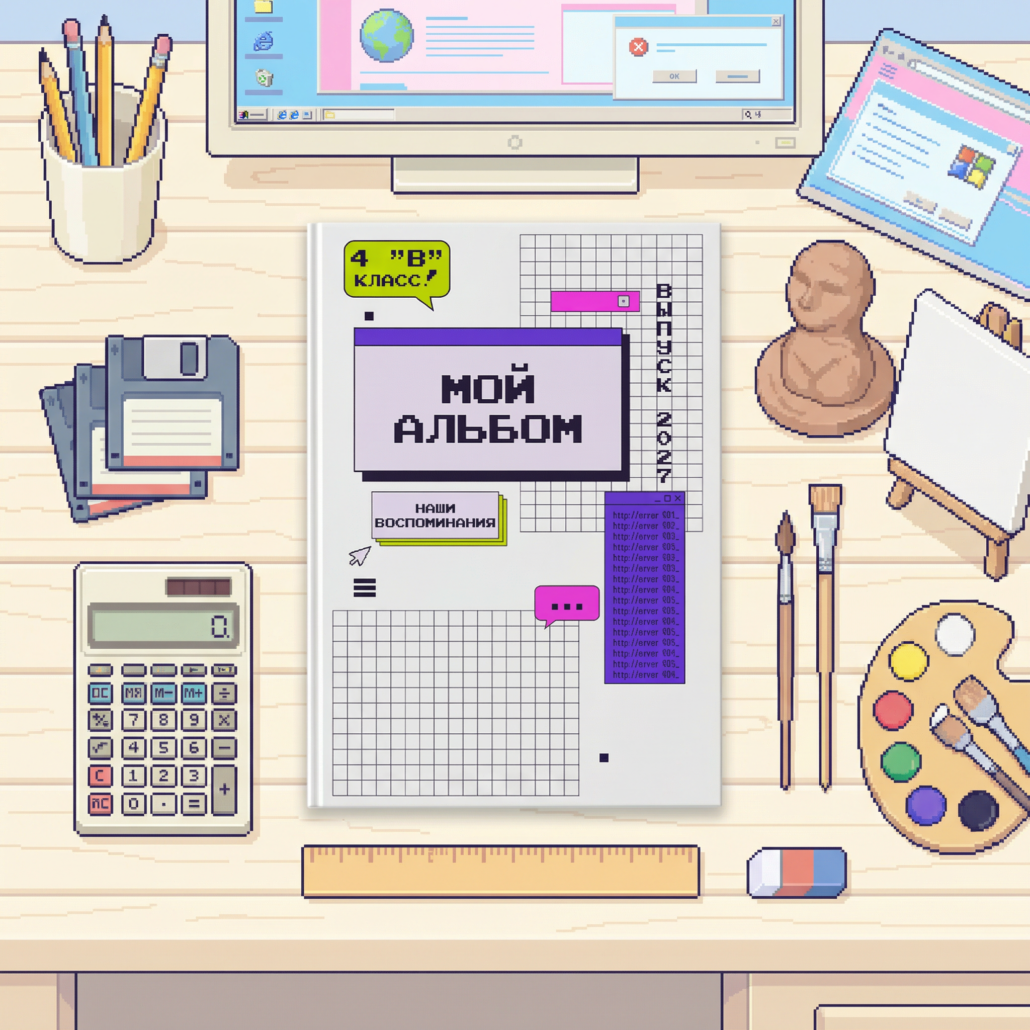 034 Internet. Дизайны, psd шаблоны школьных и выпускных альбомов и обложек