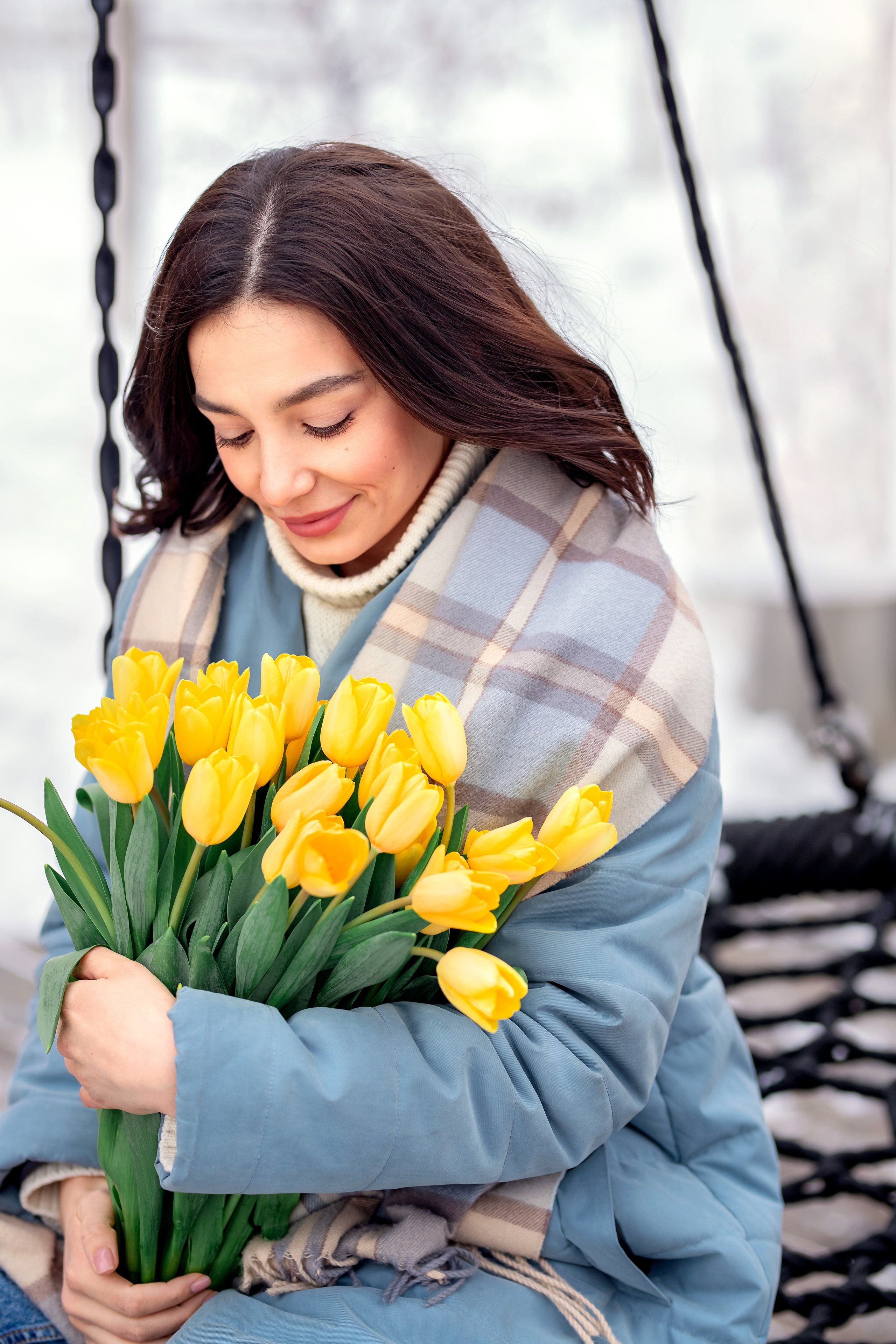 Желтые тюльпаны. Фотограф в Москве. Женские фотосессии, love-story, контент