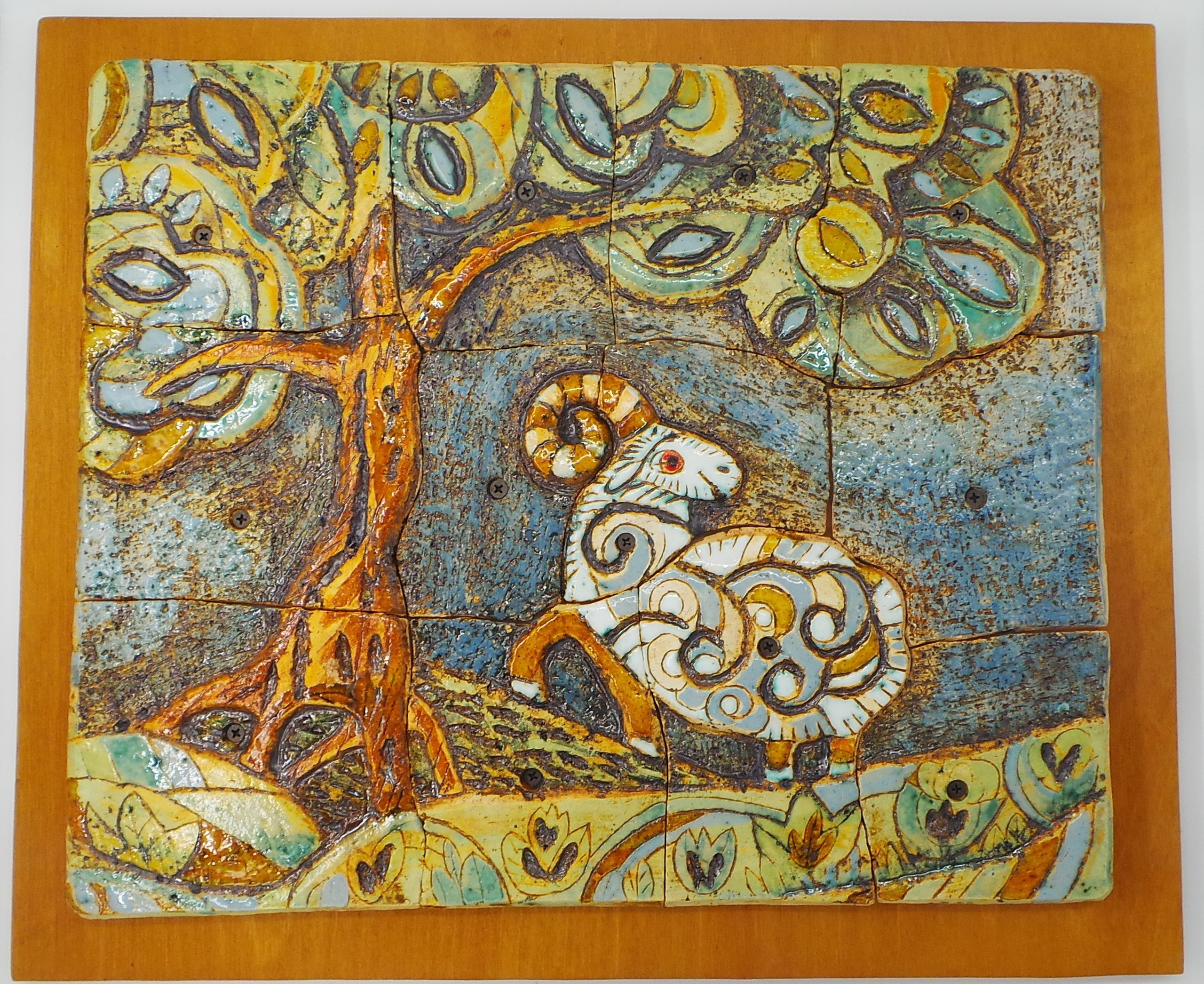 Панно «Баран и джигит». Керамика с историей. Елена Рогалёва