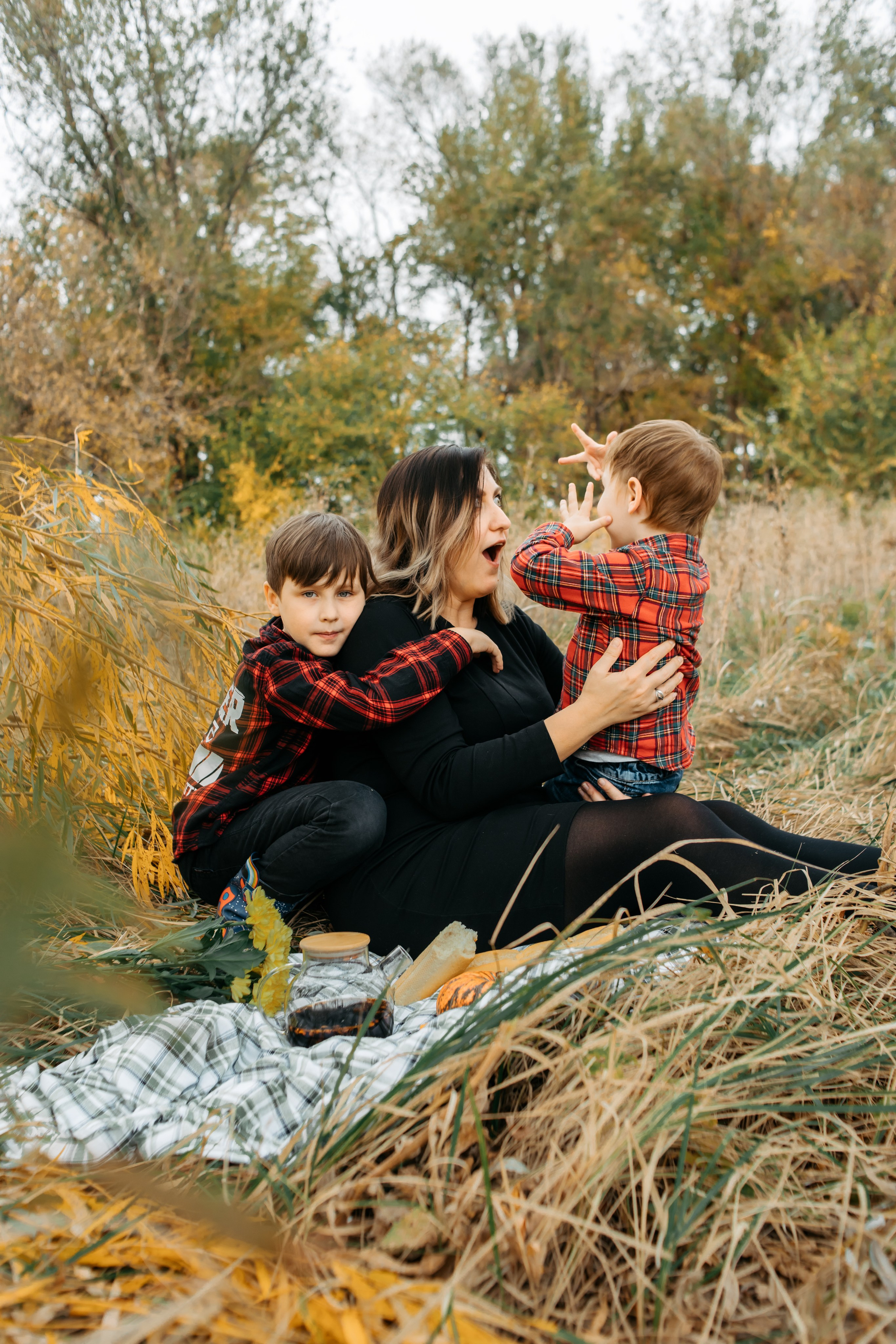 Семейная осенняя фотосессия на природе. Свадебный и семейный фотограф в Краснодарском крае Мария Данилкина