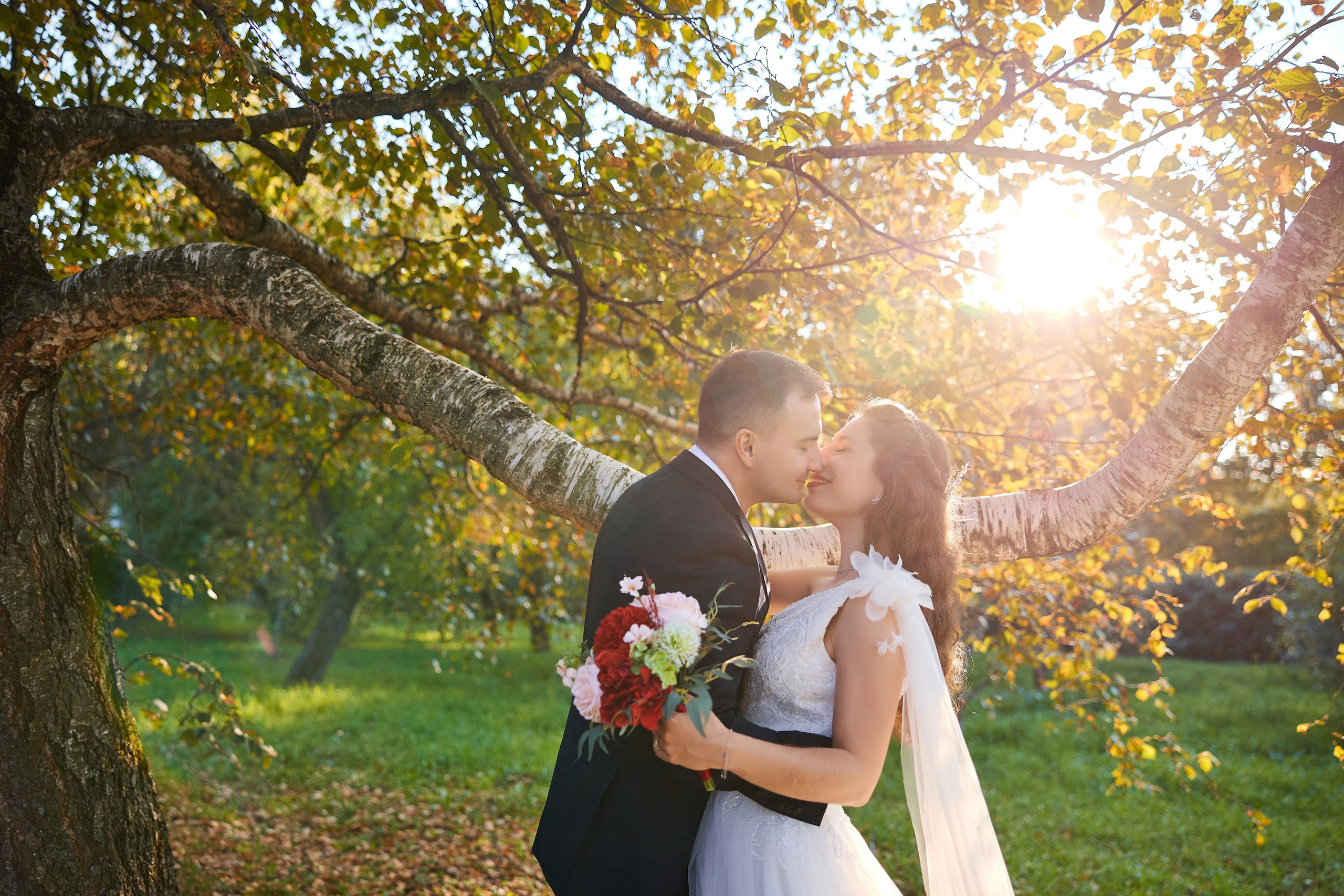 Свадебная фотосессия в Кусково. Свадебный фотограф Сергей Колбинский