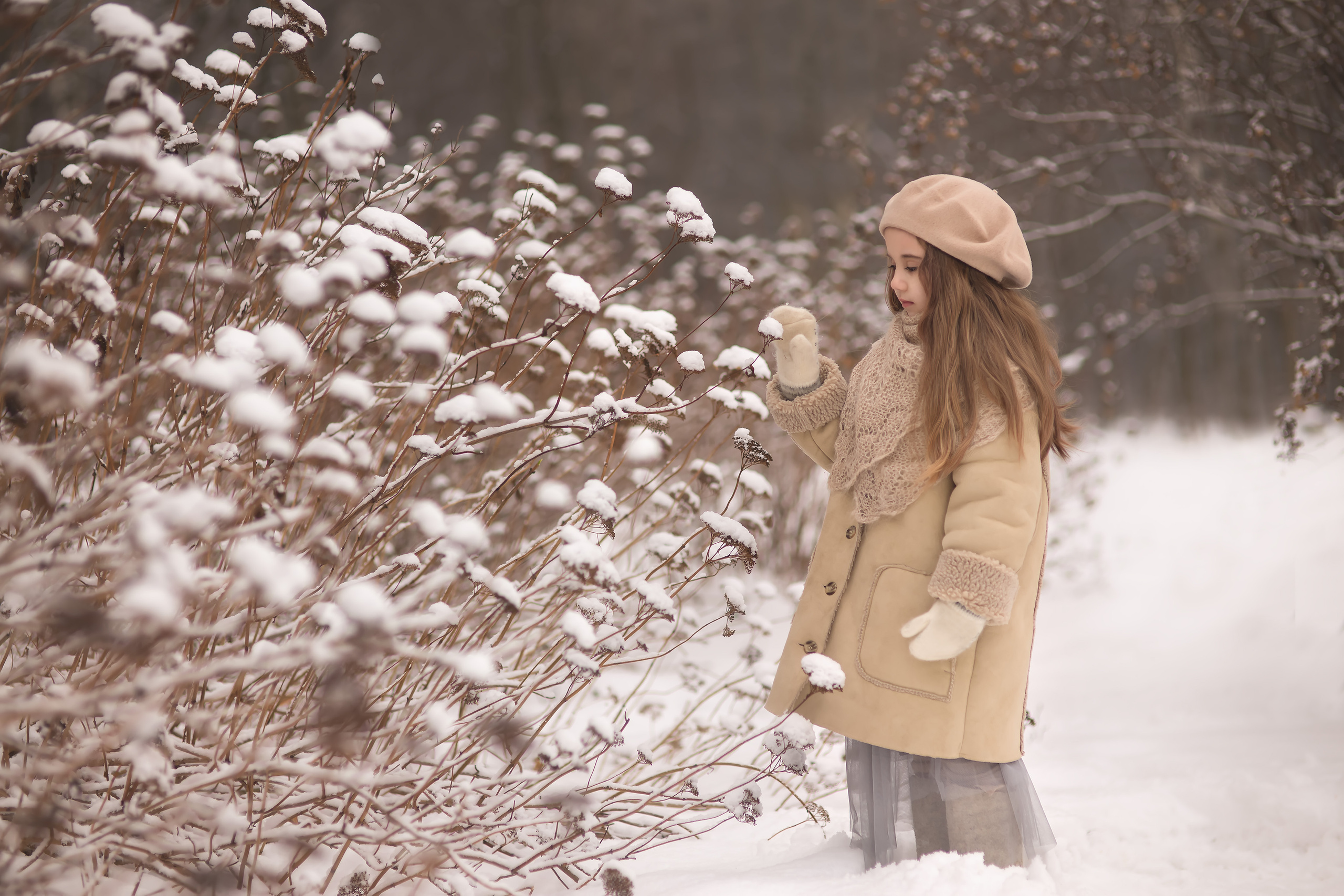 Зимний фотодень в Ботаническом парке. Семейный и женский фотограф в Москве Ирина Романова