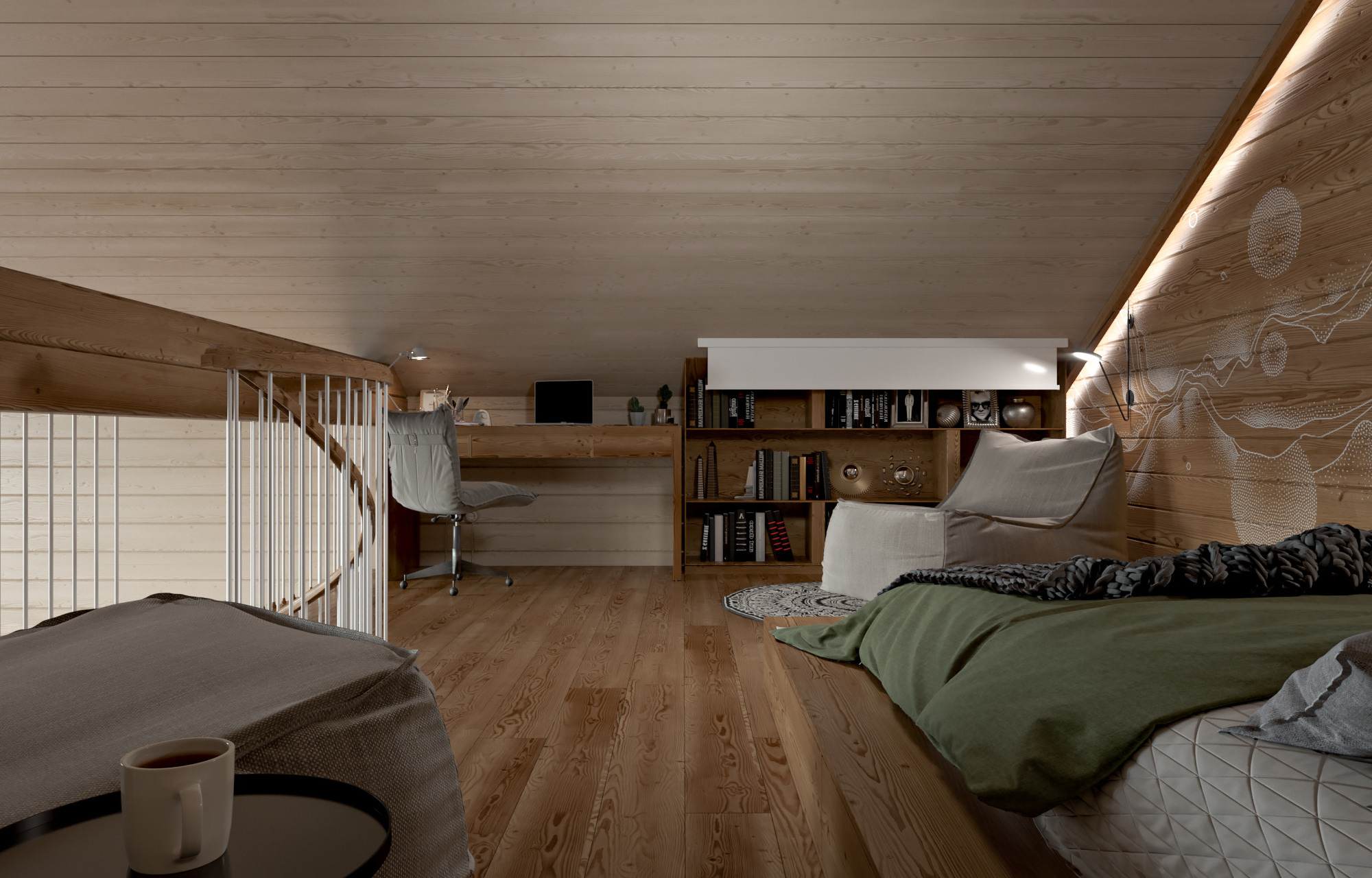 Интерьер частного дома в поселке Зимняя Горка. Дизайнерский ремонт квартир и домов под ключ в Казани