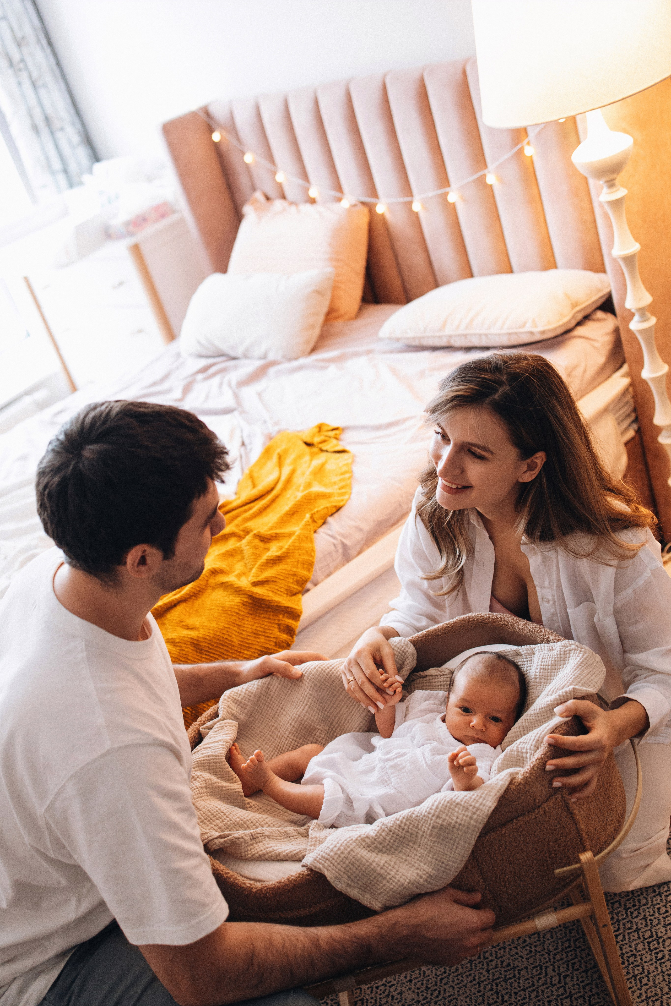 Диана, Рустам, Дамир, домашняя newborn. Семейный фотограф в Москве Марина Петра