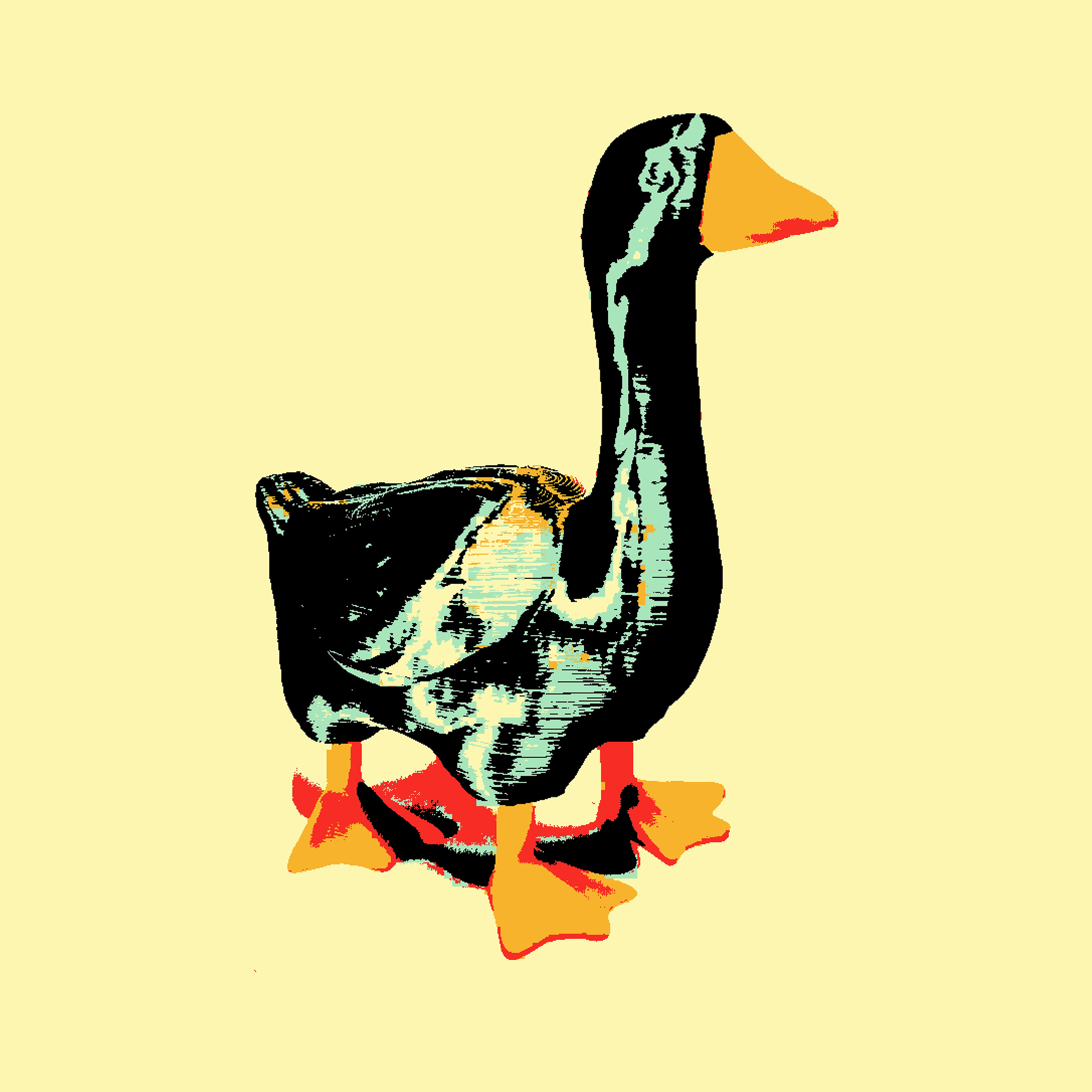 Гусь Ганс. Визуальный арт пиксельный художник Василь Пиксель