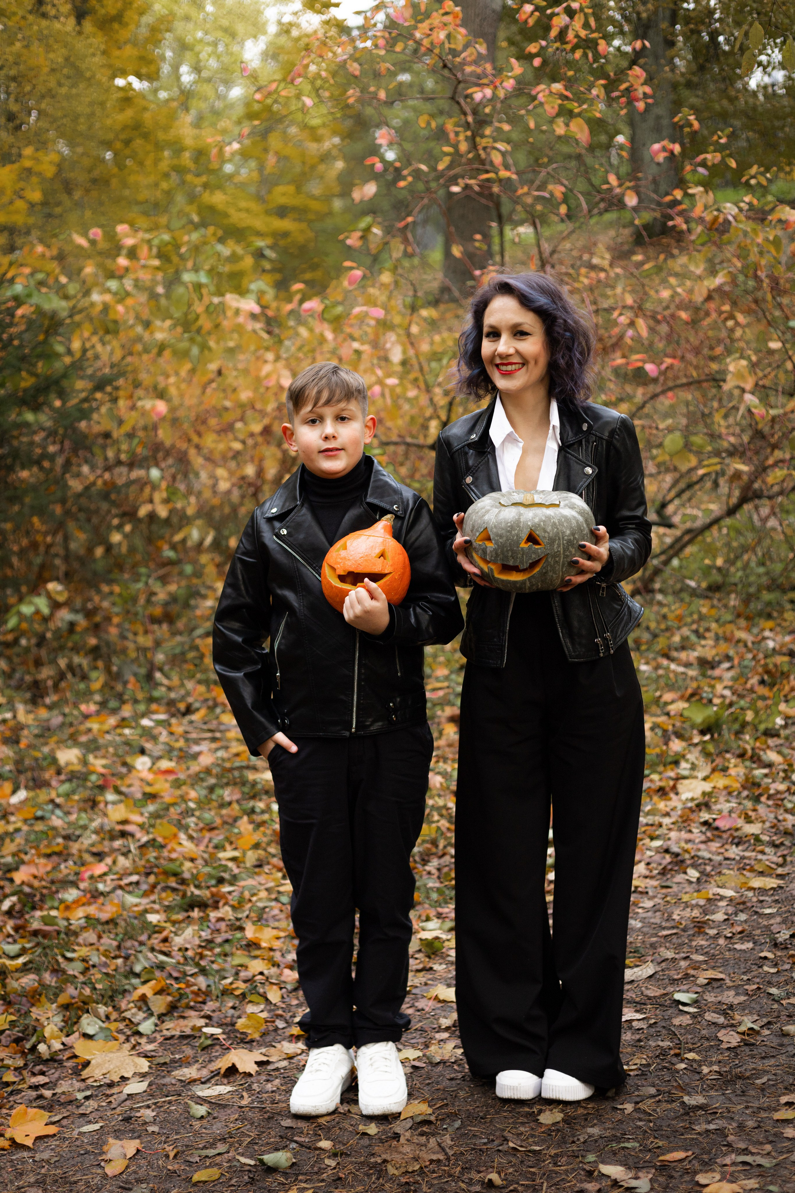 Катя и Вася. Фотосессия на Хэллоуин в парке. Семейный и детский фотограф в Санкт-Петербурге Павлова Елена