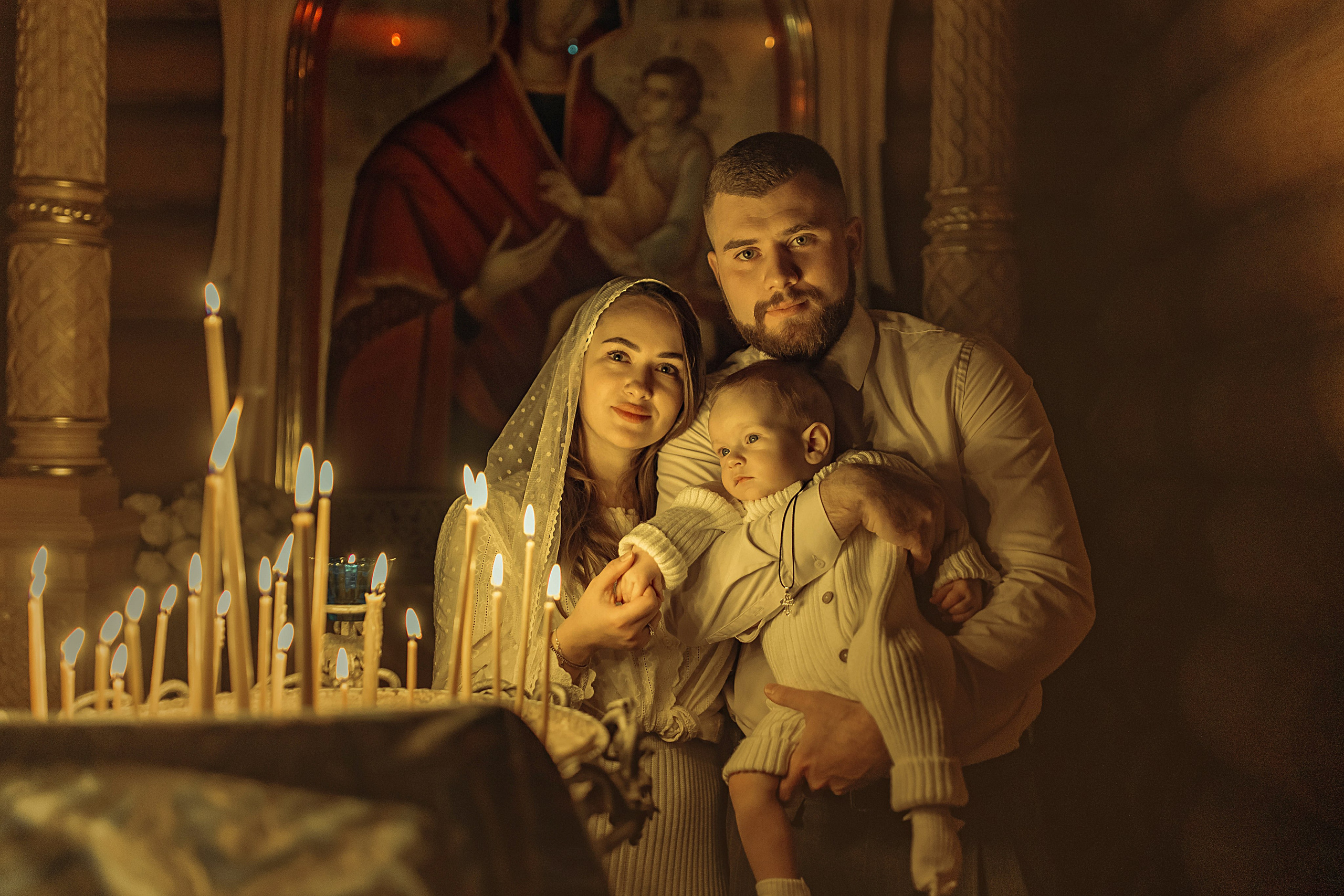 Крещение Демида, храм Святой Троицы, декабрь 2025