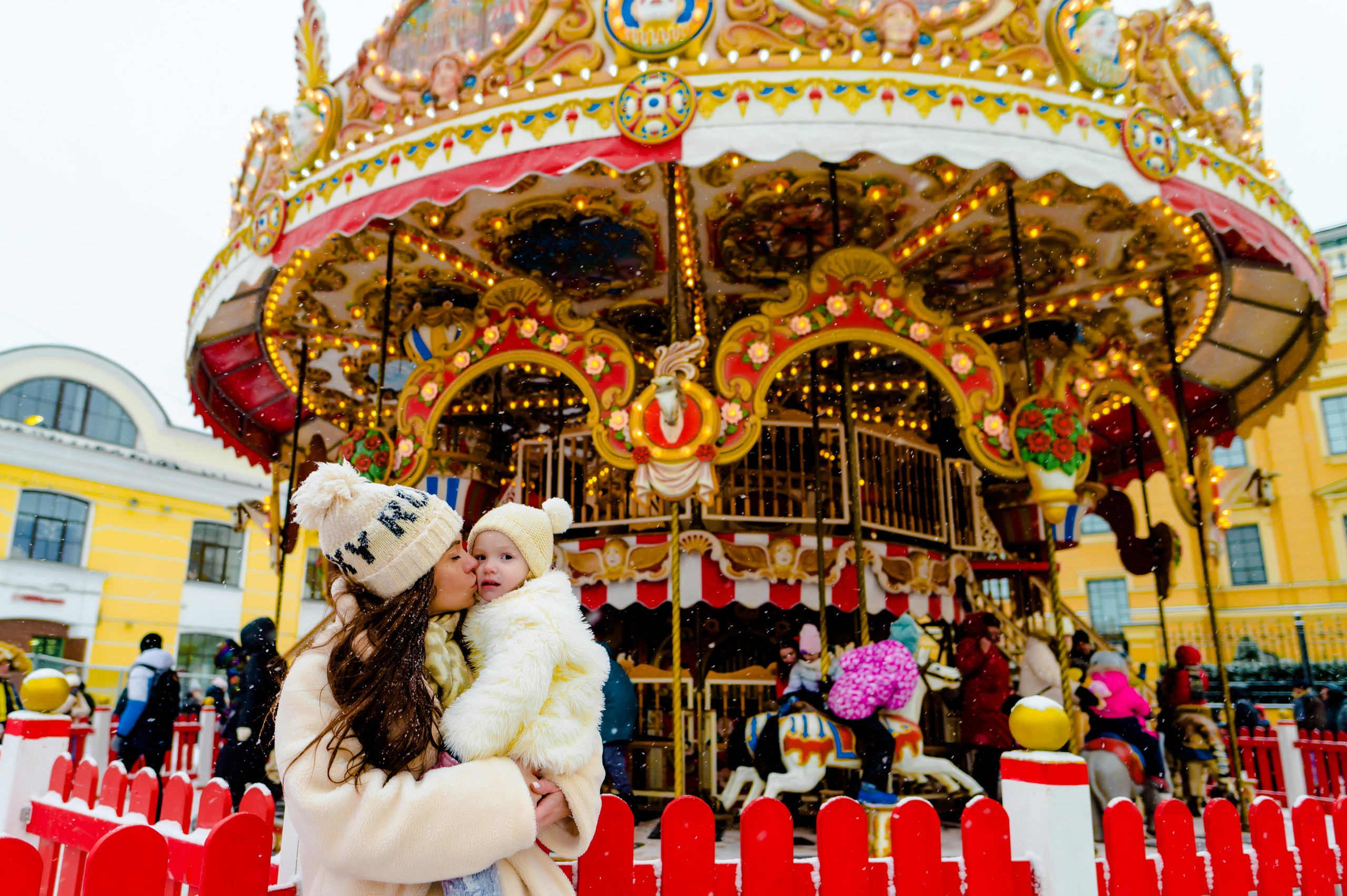 Новогодняя фотосессия на Манежной площади. Свадебный и семейный фотограф Евгения Кононова