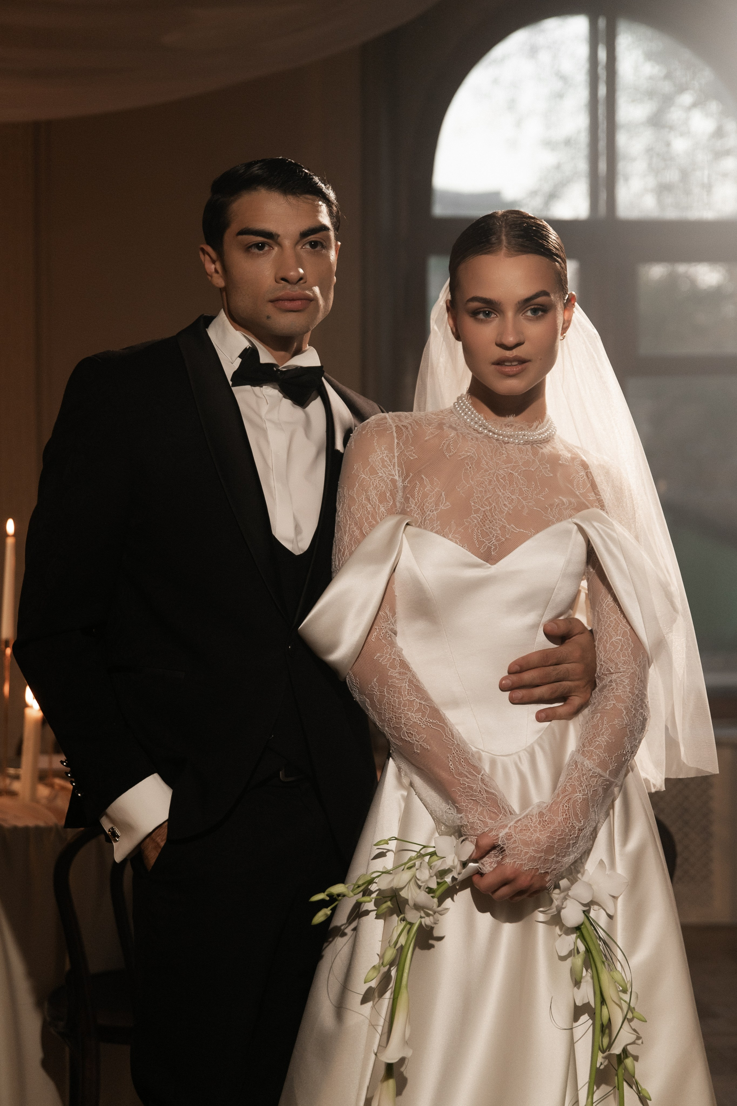 Камерный свадебный ужин при свечах в старинном особняке в фотостудии 21. Kult. Ярослава Ерина — свадебный фотограф в Москве