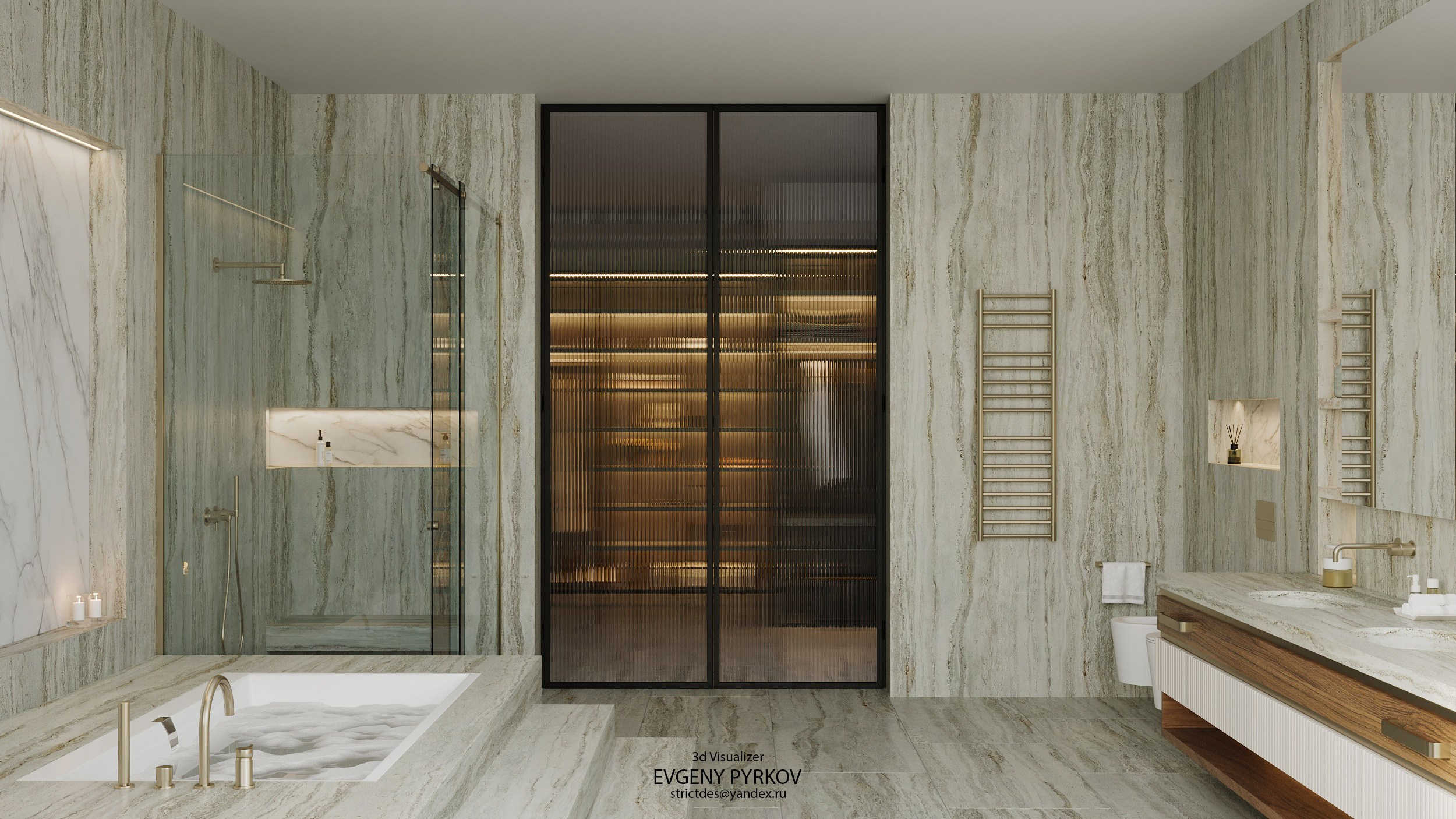 Санузел в частном доме. Клиент: Гильмутдинов Ринат. Евгений Пырков — 3d визуализатор интерьеров и экстерьеров России