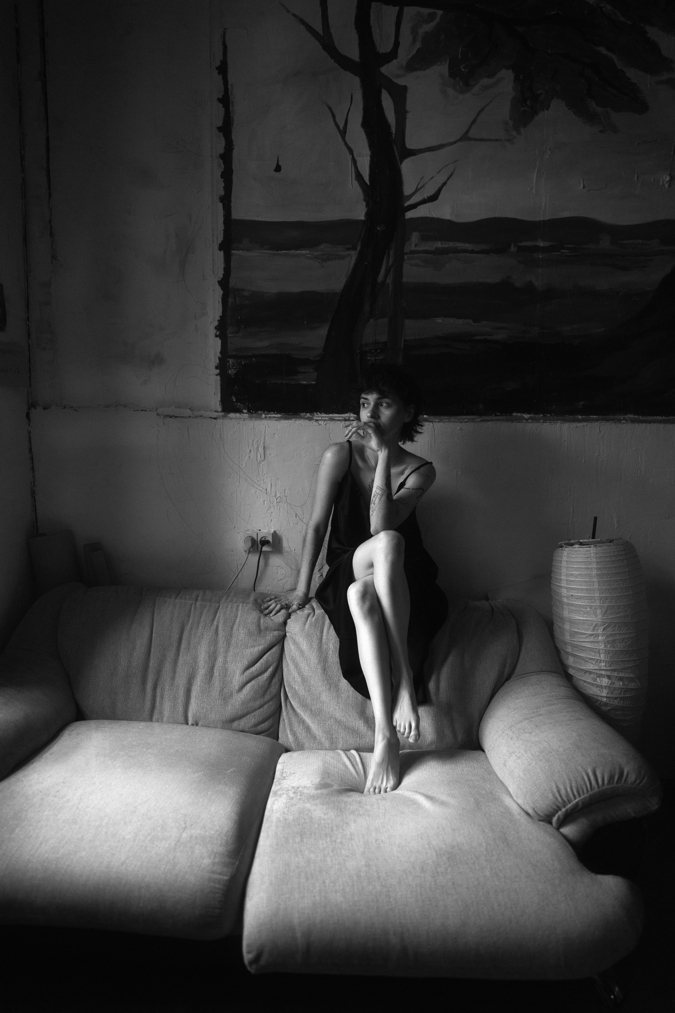 Портретная женская фотосессия в творческой студии с Нелли в Казани