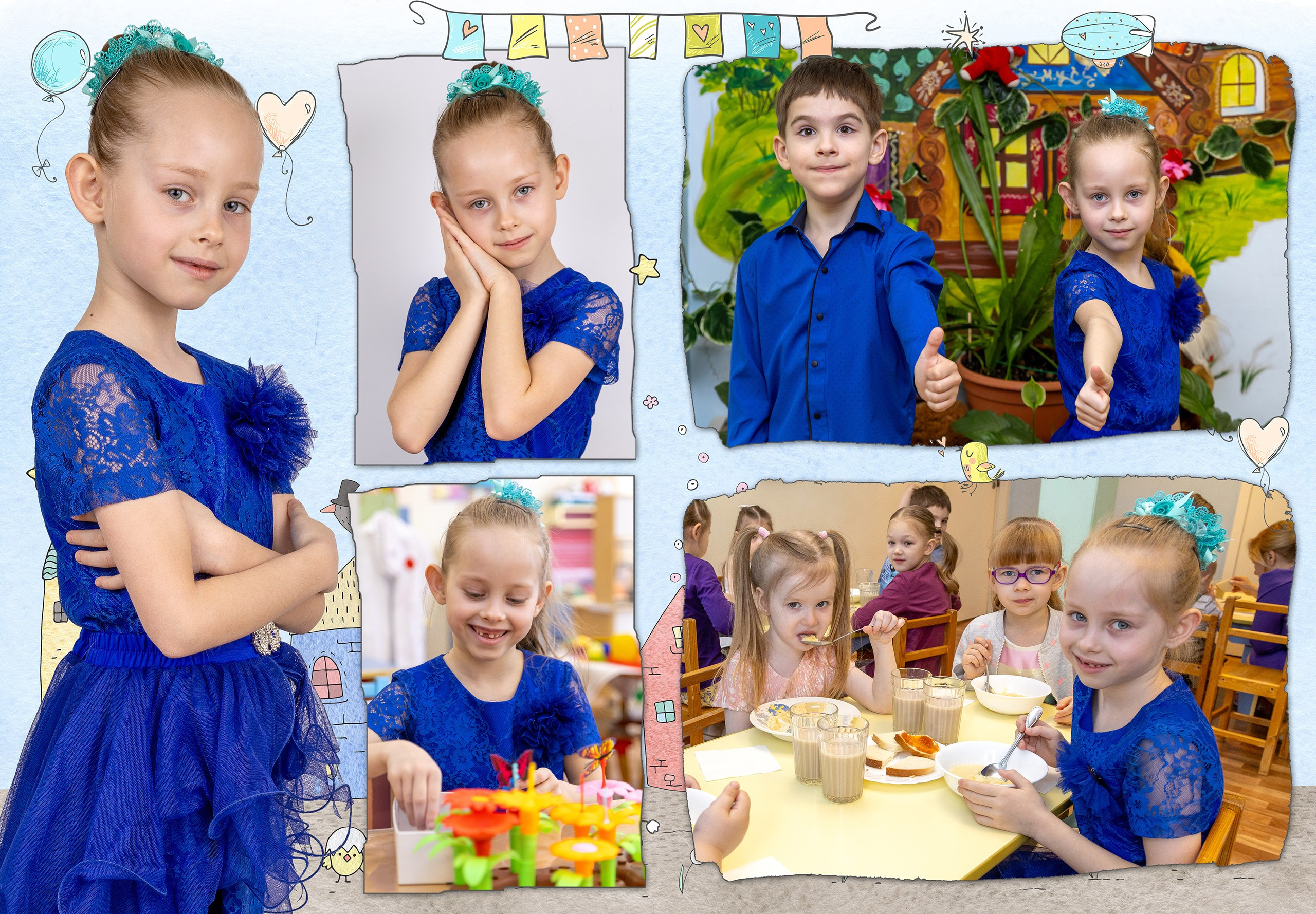 Городок. Альбом выпускника детского сада. Съёмка выпускного в детском саду