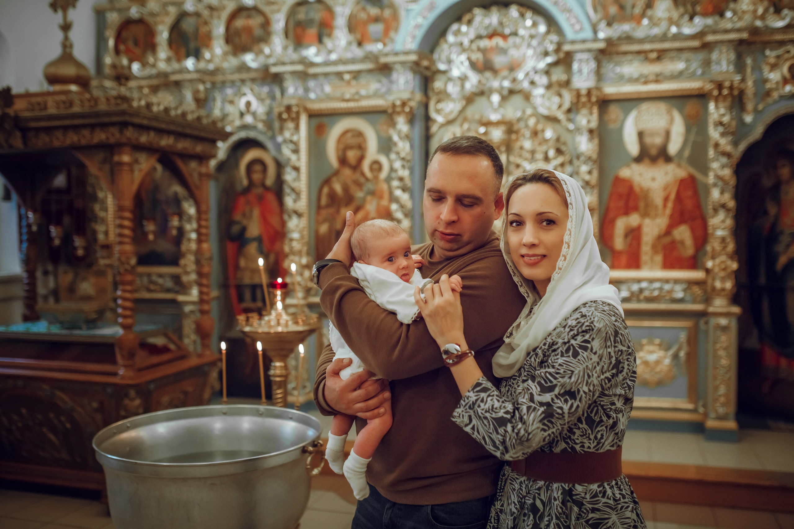 Крещение Дарьи. Фотограф на Крещение, семейный фотограф в Москве