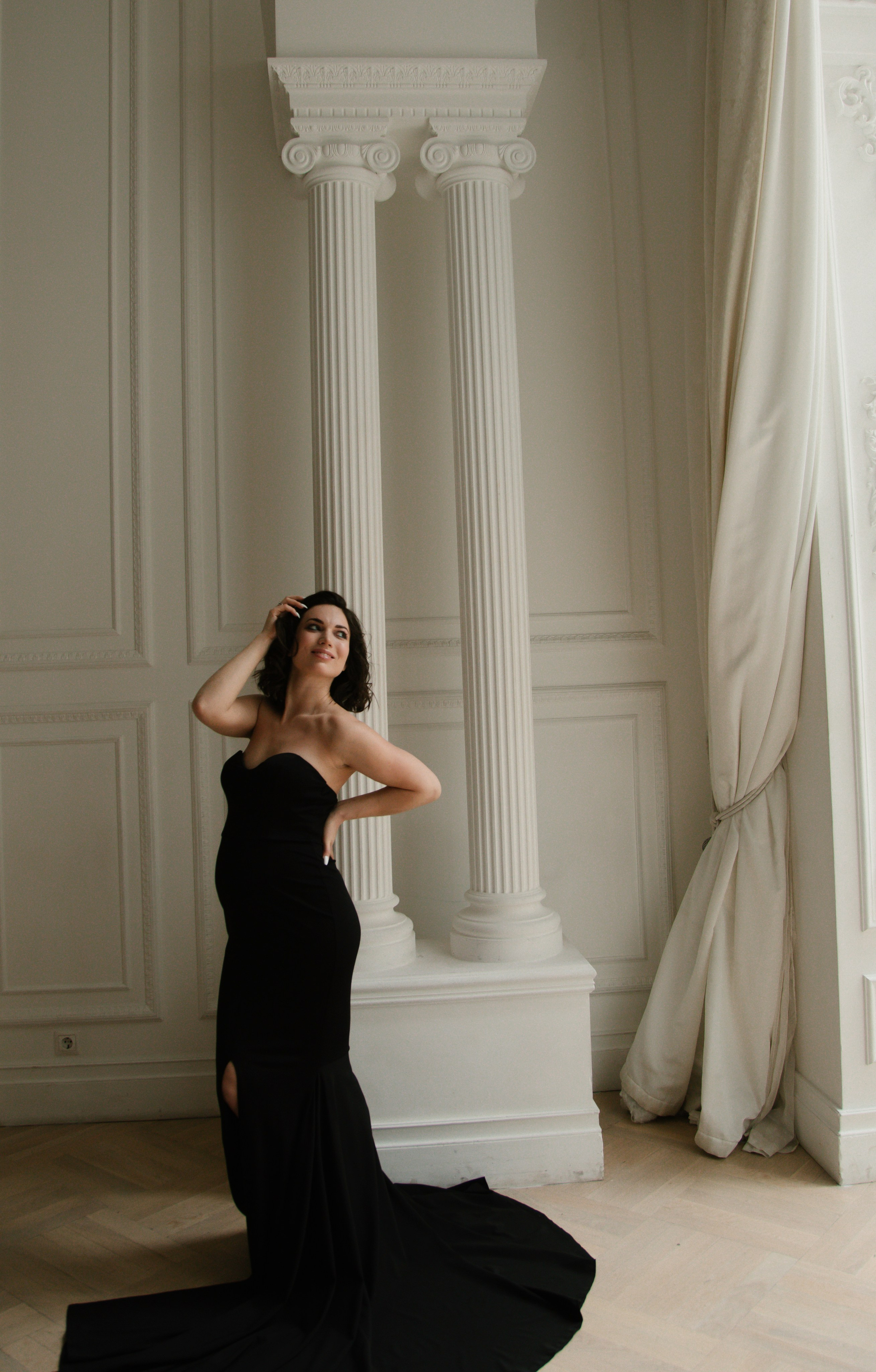 Чёрное платье. Свадебный и семейный фотограф Анастасия Романова в Москве и Московской области