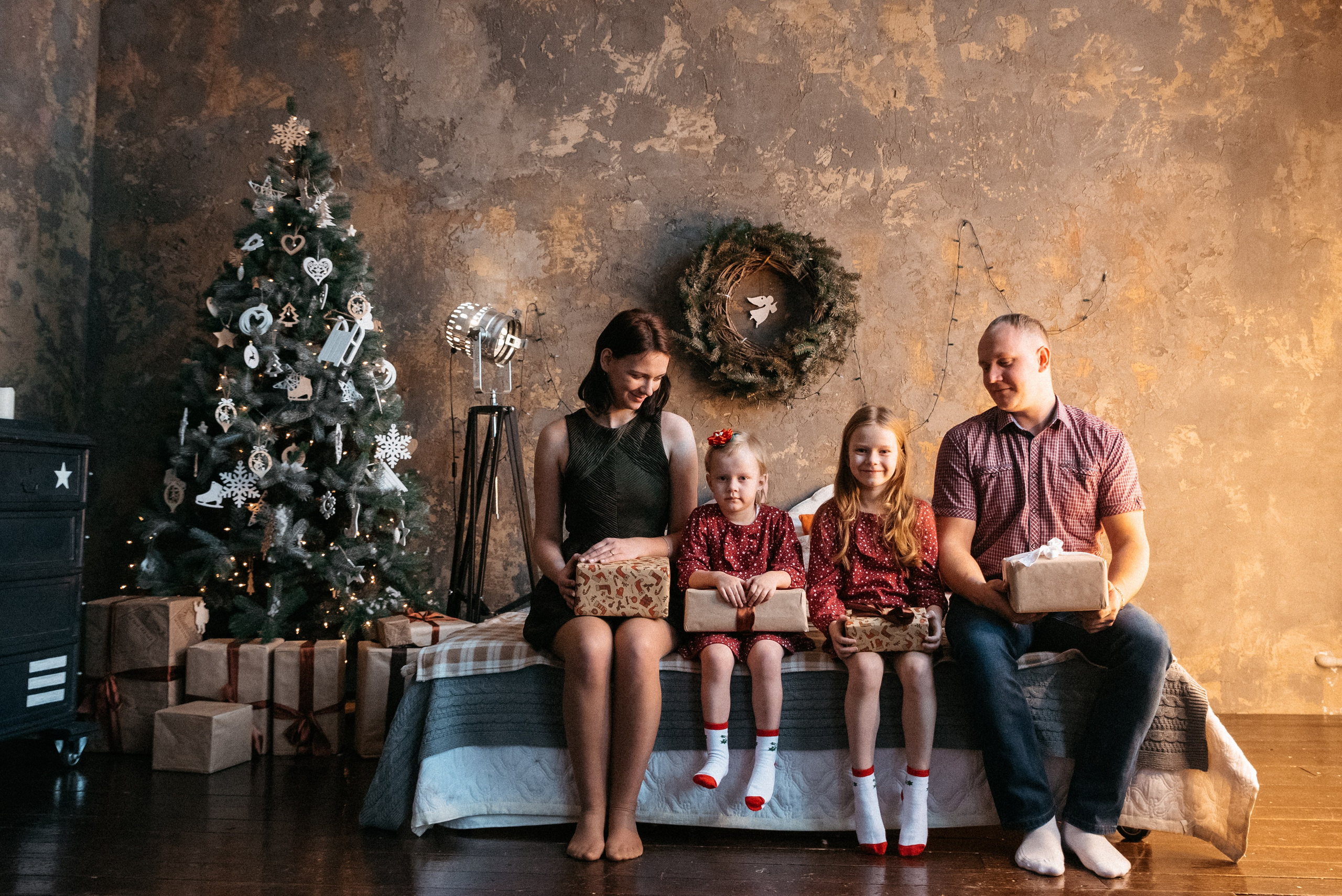 Новогодняя семейная фотосессия минск недорого