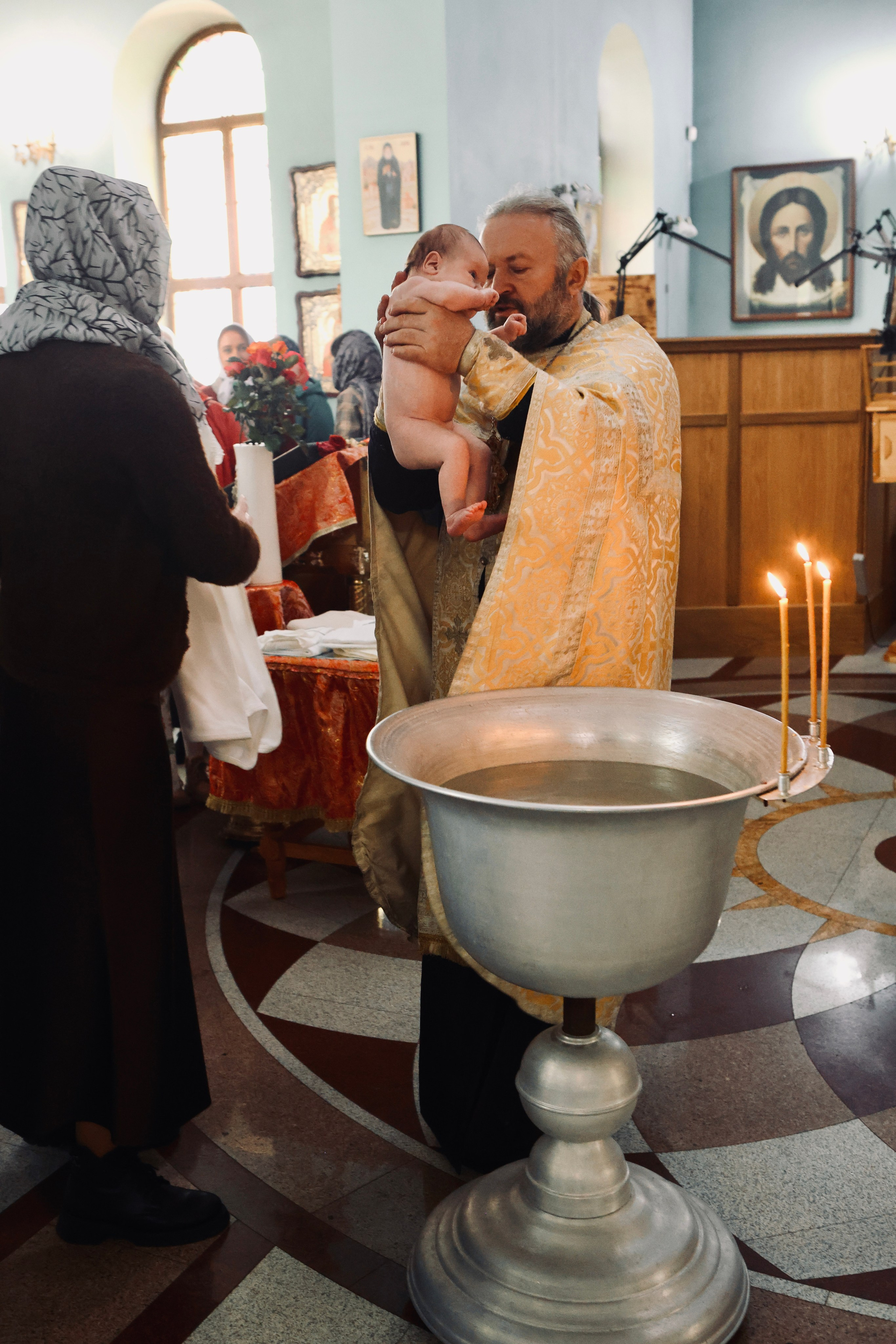 Яна и Максим —крещение Михаила. Фотограф в Курске Смирнов Евгений