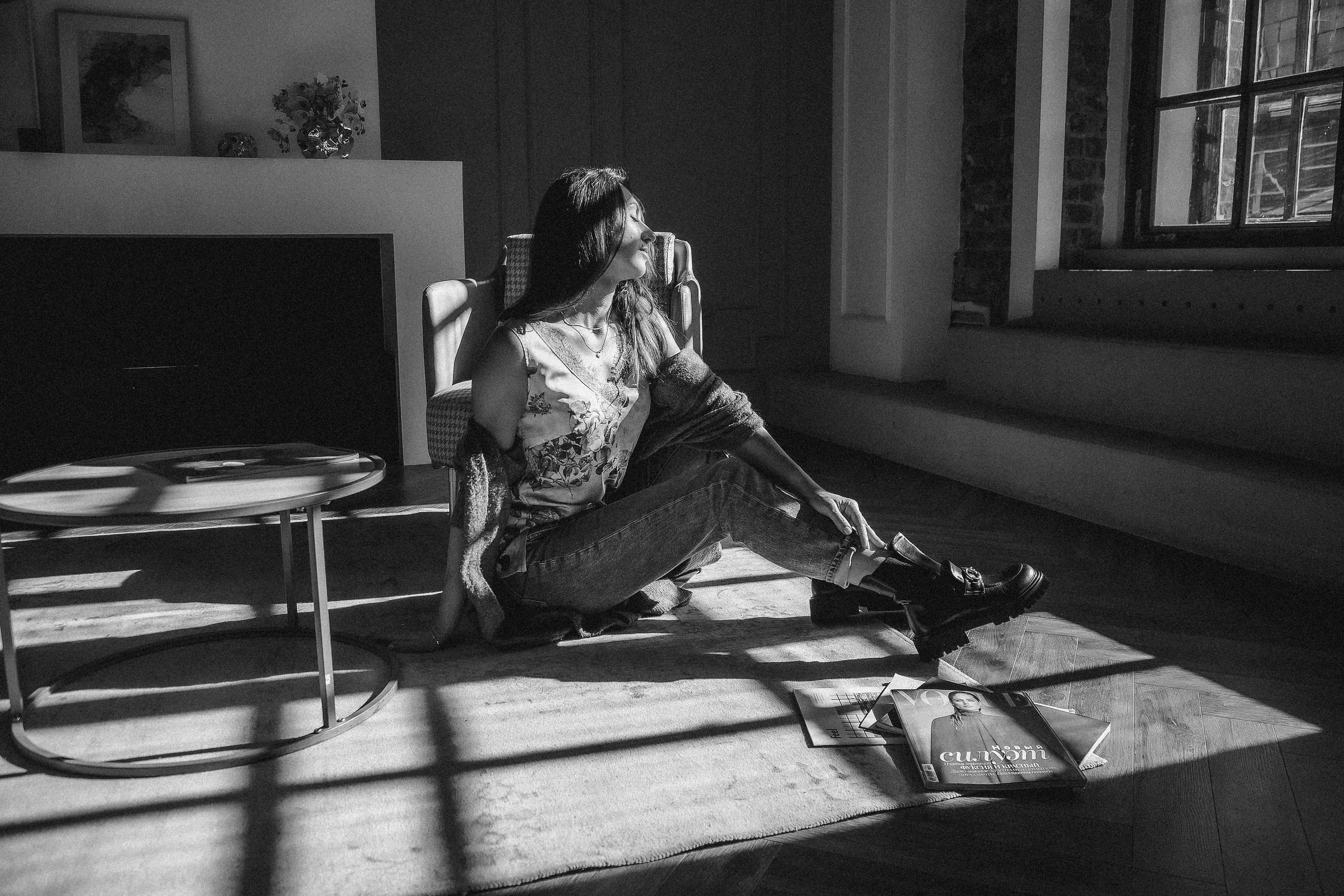 Дарья. Солнечная серия в черно-белом. Анна Гидрос — профессиональный фотограф в Санкт-Петербурге