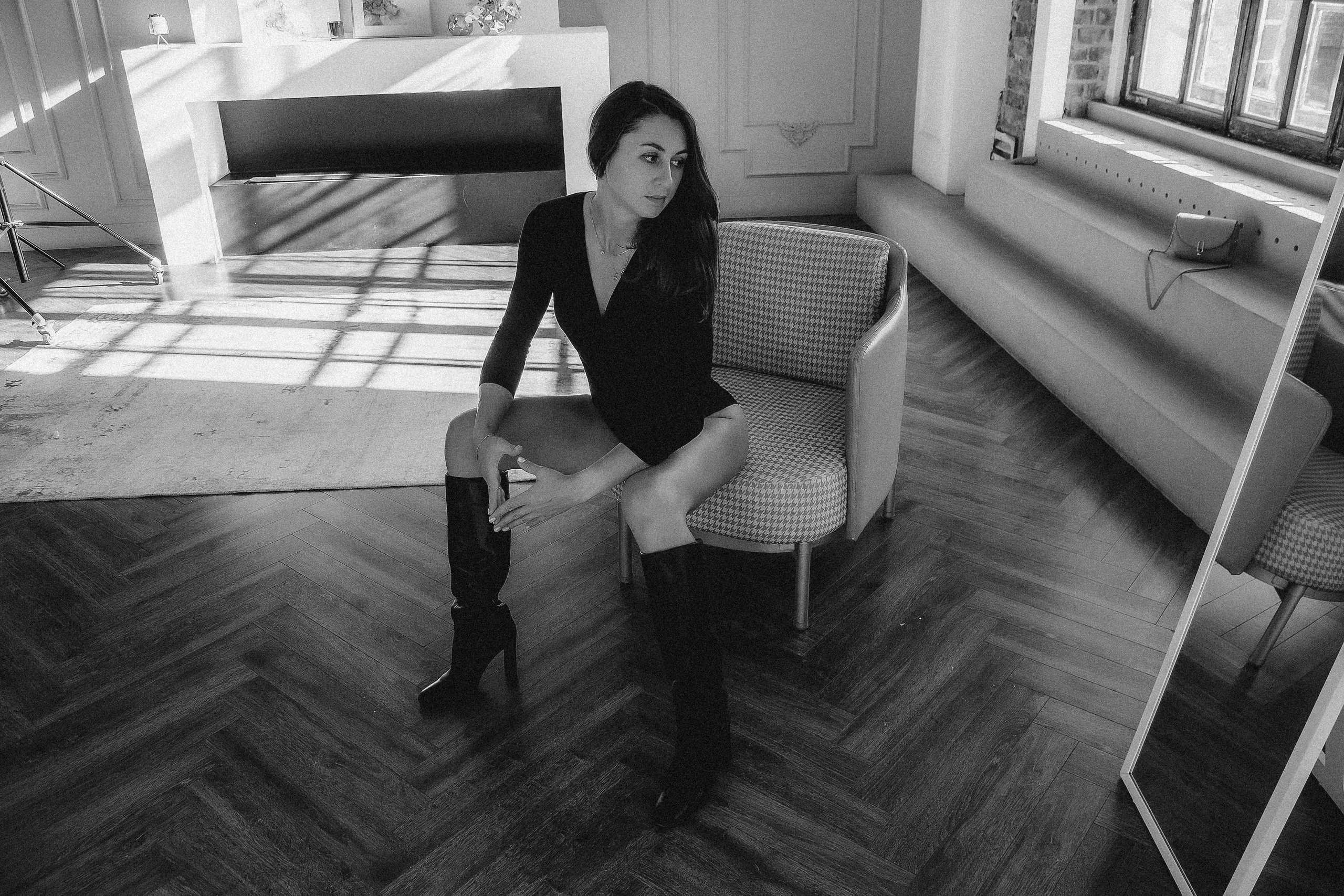 Дарья. Солнечная серия в черно-белом. Анна Гидрос — профессиональный фотограф в Санкт-Петербурге