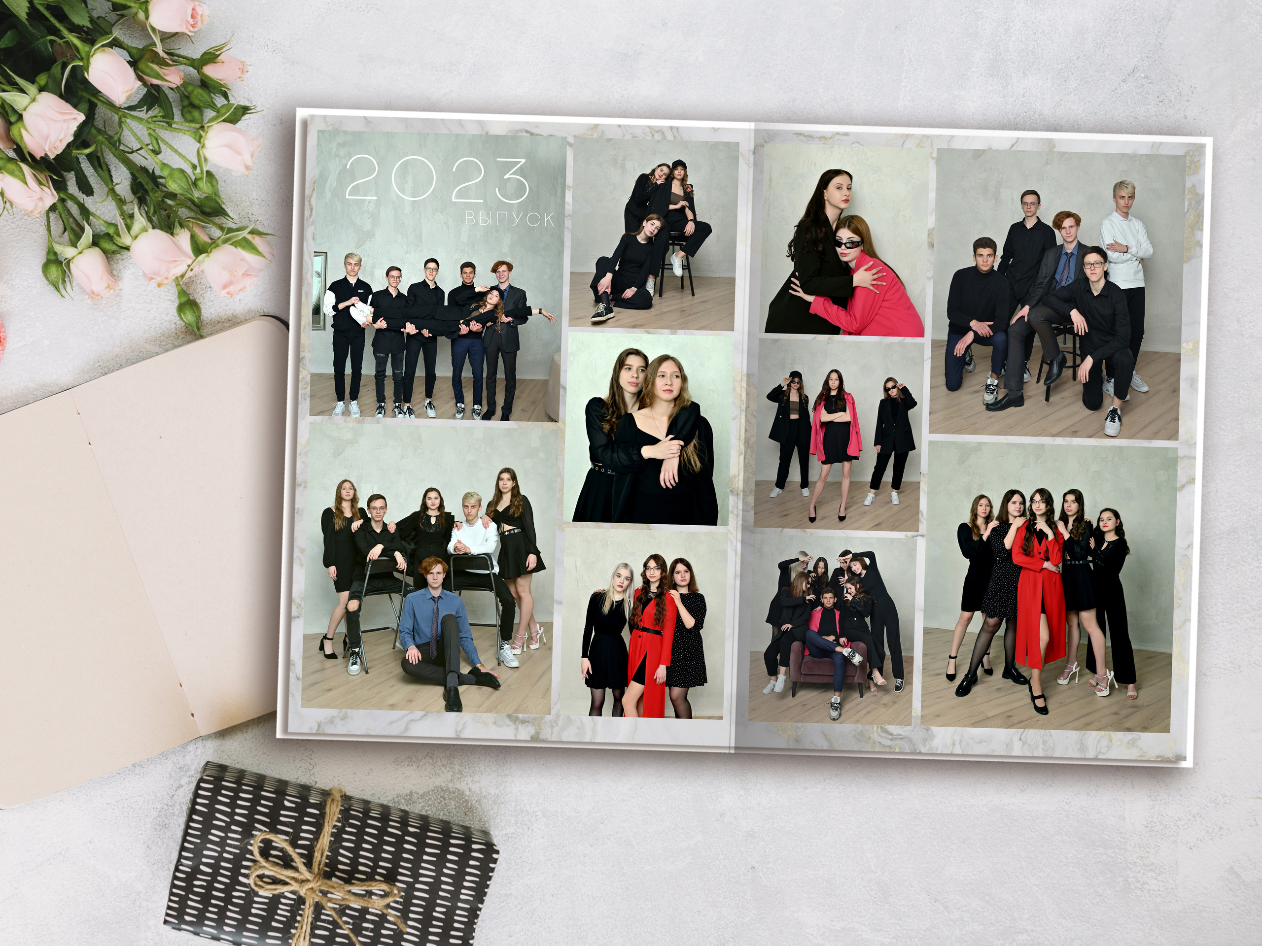 Мрамор (Студия) — 4 разворота. Надежда Хабарина школьный и детский фотограф в Самаре АЛЬБОМЫ от 1700р