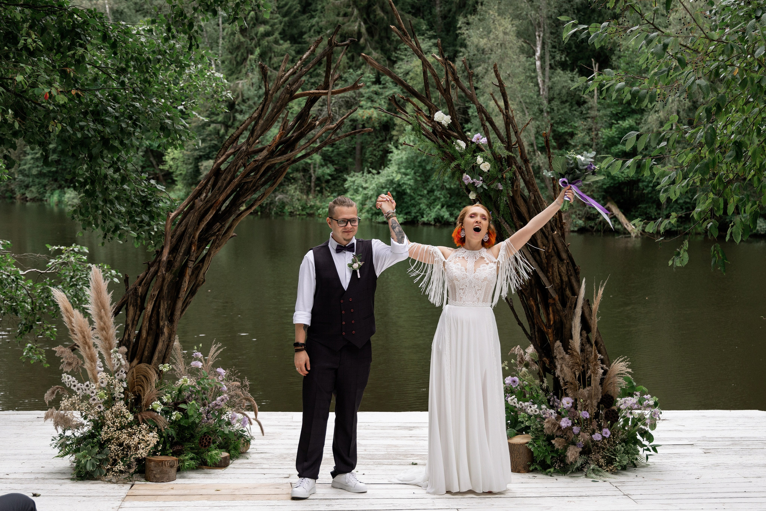 Свадебная церемония у воды. Свадебный фотограф и видеограф в Москве, Виктор Архилюк