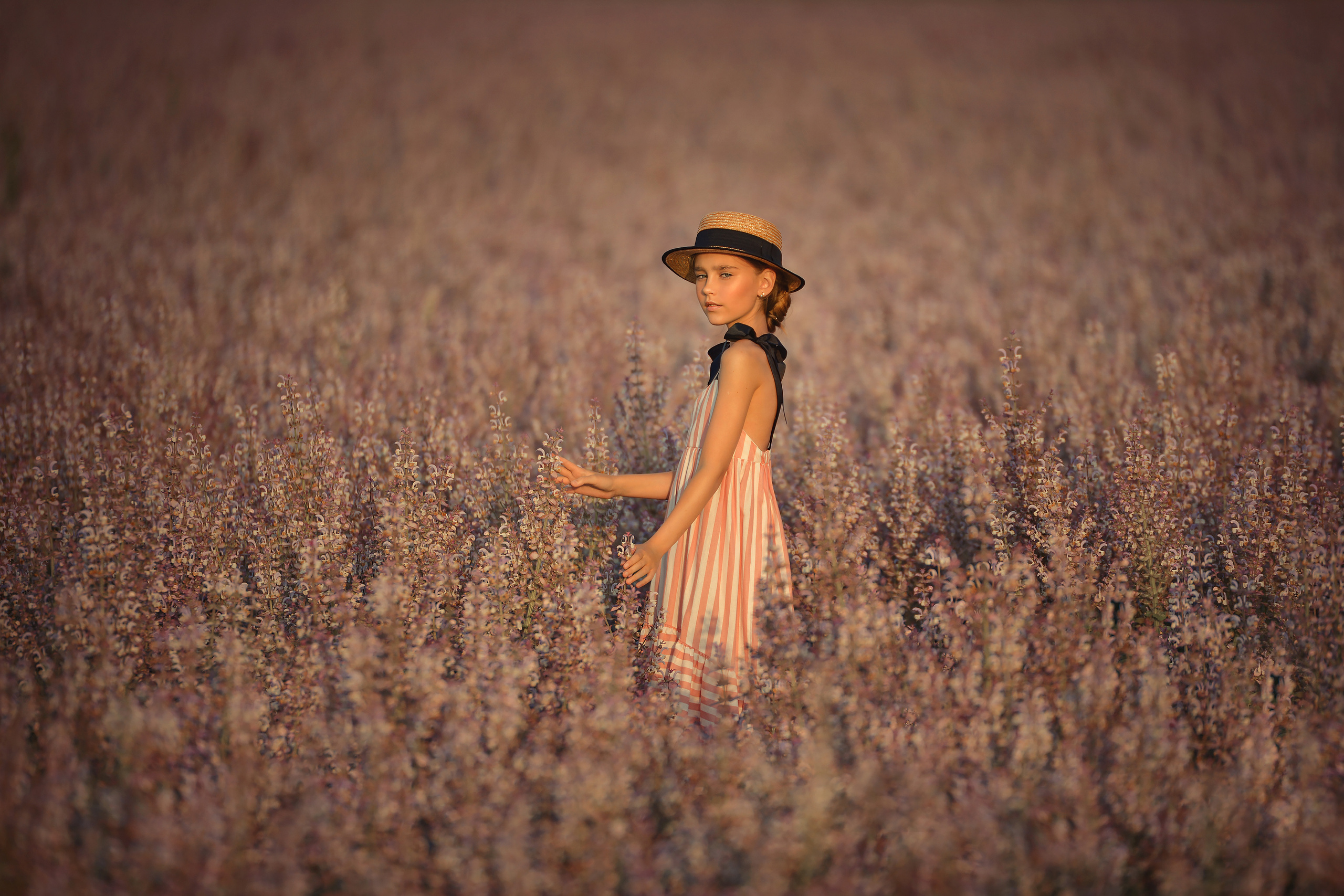 Фотосессия в лаванде для прекрасной Евы. Портретный Фотограф в Москве Юлия Батурина