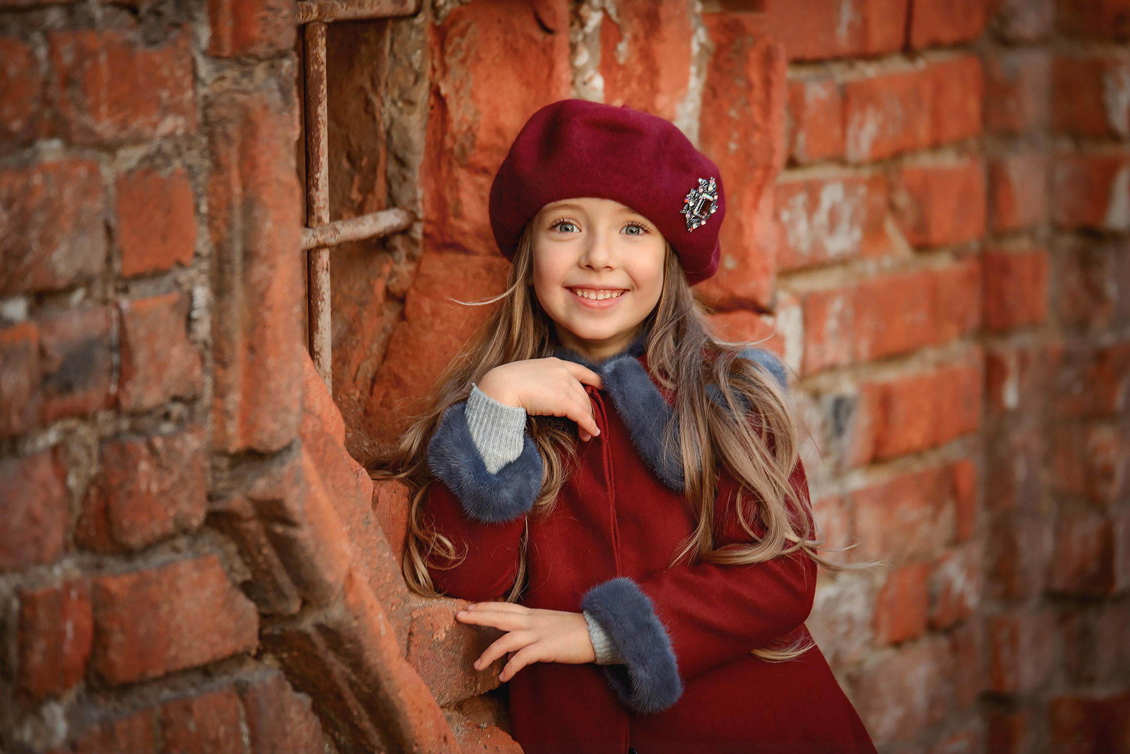 Детский портрет в ретро стиле