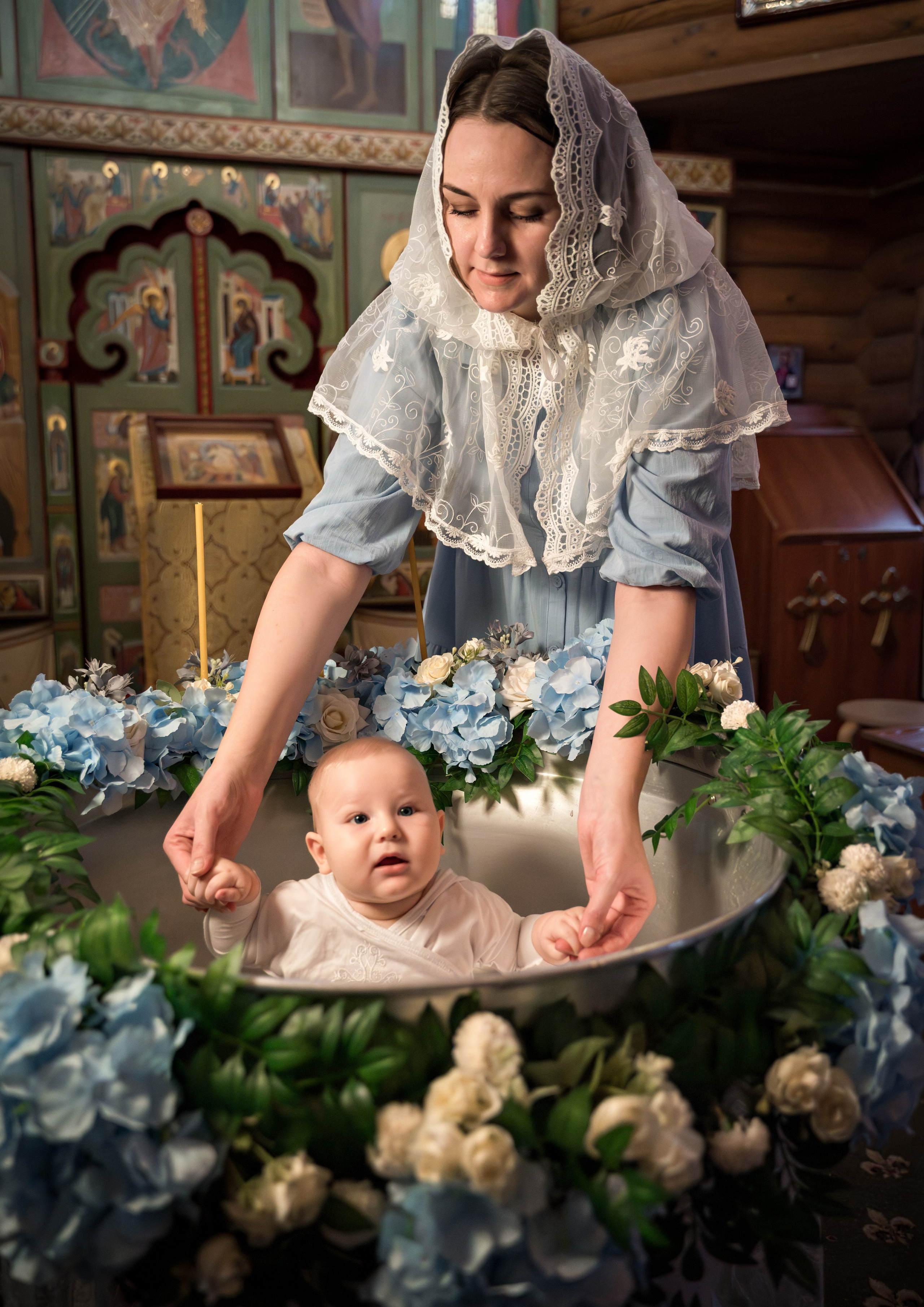 Крещение в Никольском храме д. Островцы