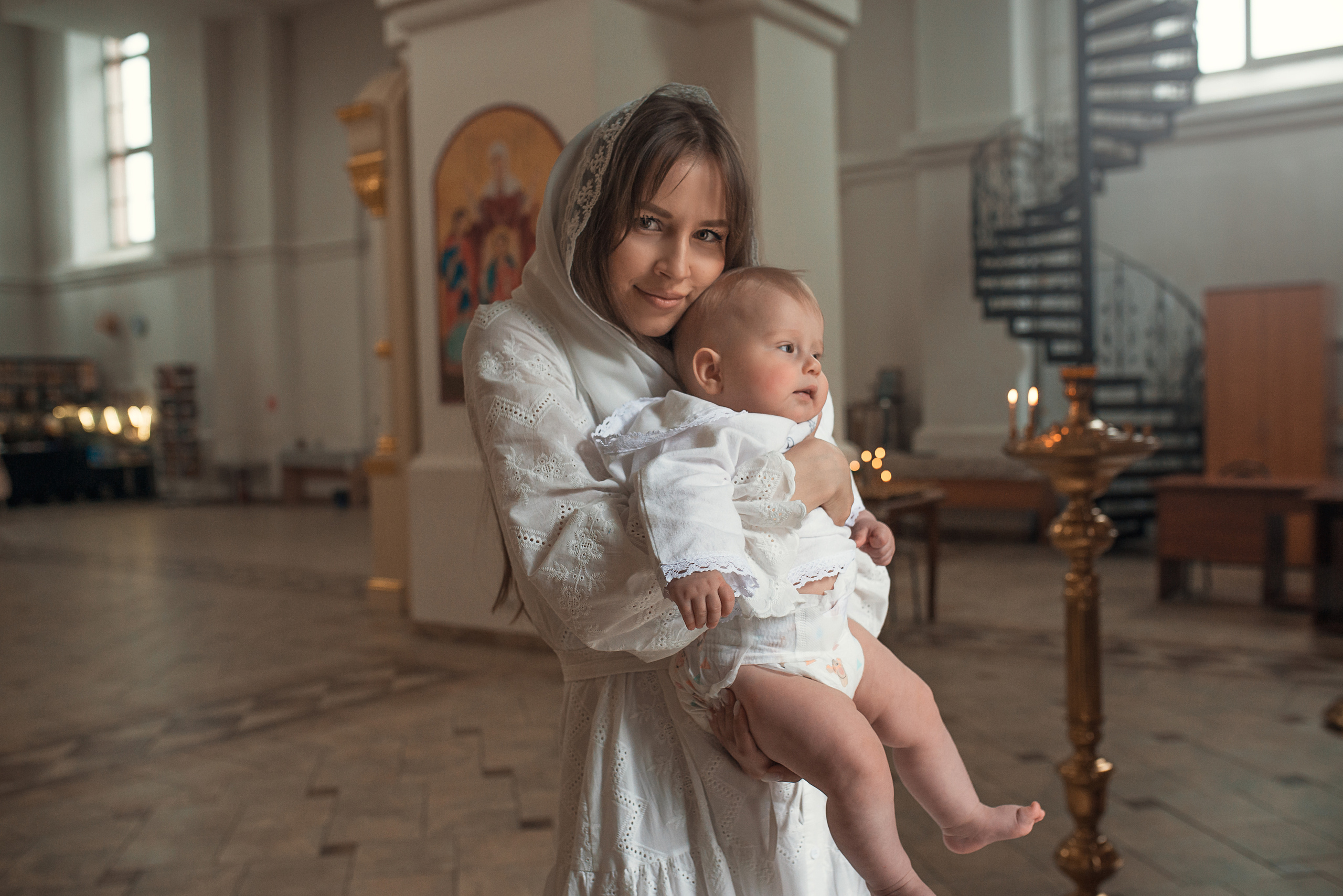 мама и малыш крещение