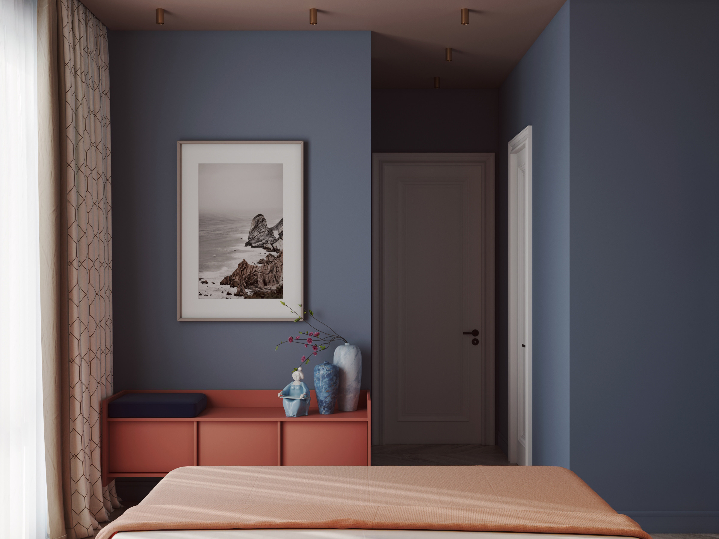 «Японские мотивы» 107кв.м. Дизайнер интерьеров Olala interior design