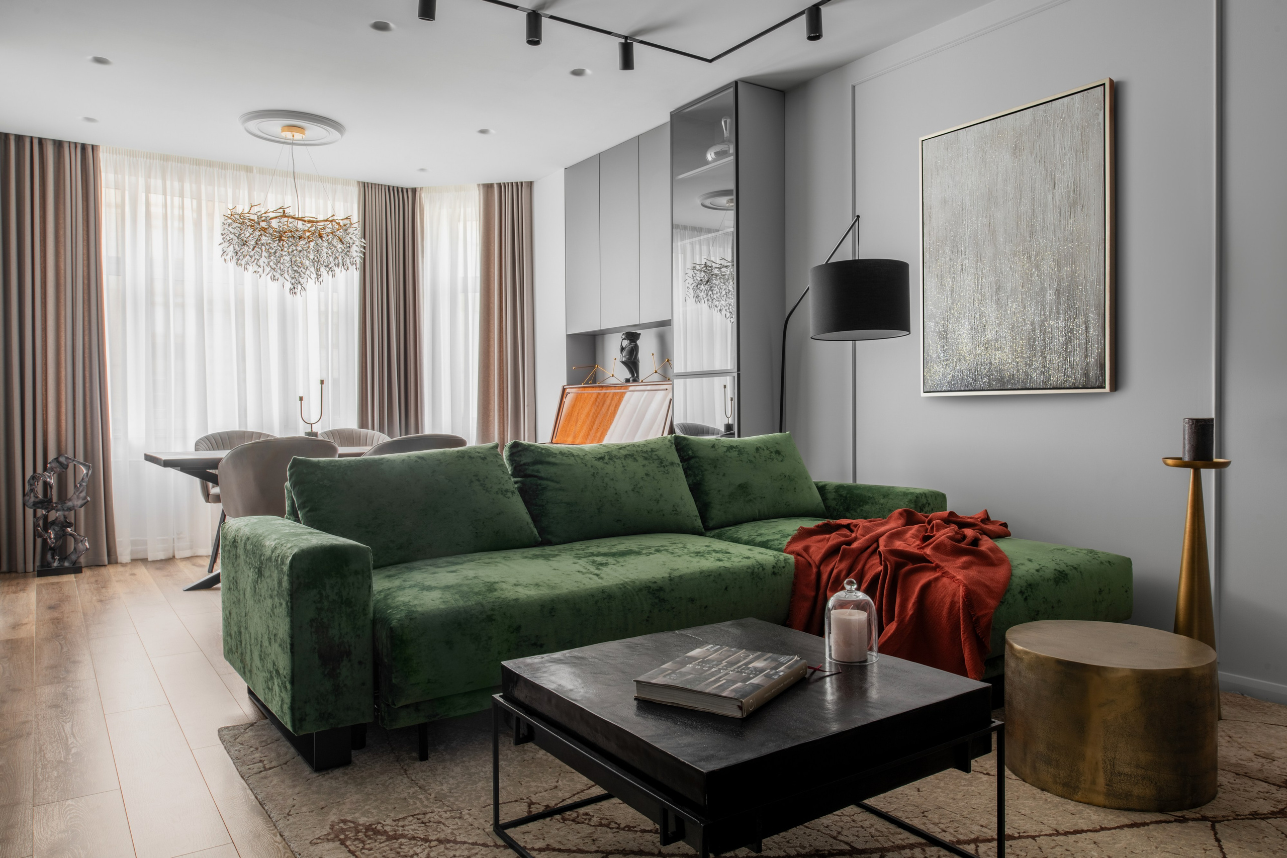 Спокойный серый бархат — интерьерная фотосъёмка дизайн-проекта в Москве. Роман Свободный — интерьерная и архитектурная съёмка, Москва и МО