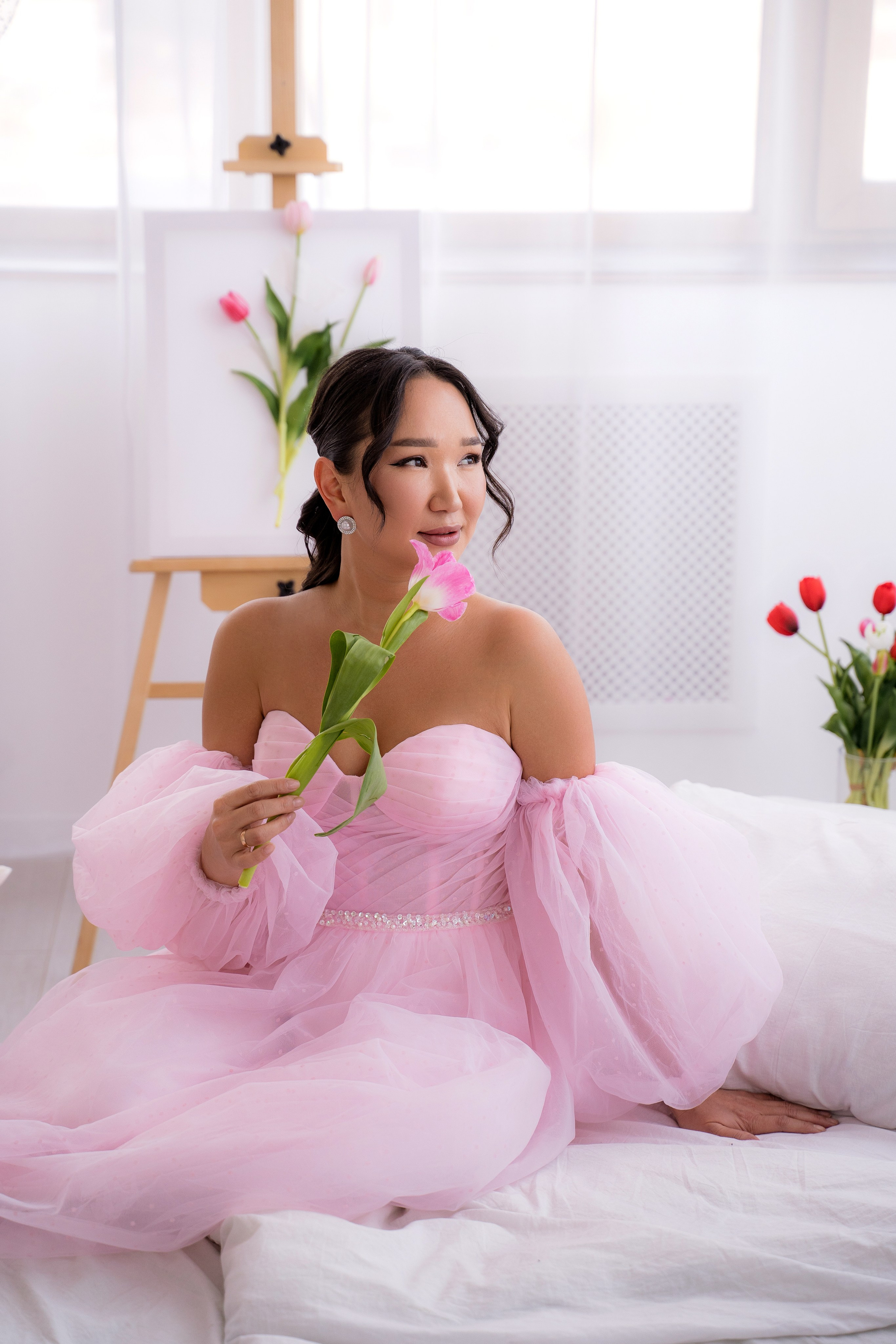 Тюльпановое настроение. Фотостудия Малина в городе Улан-Удэ. Фотограф Ирина Жарникова