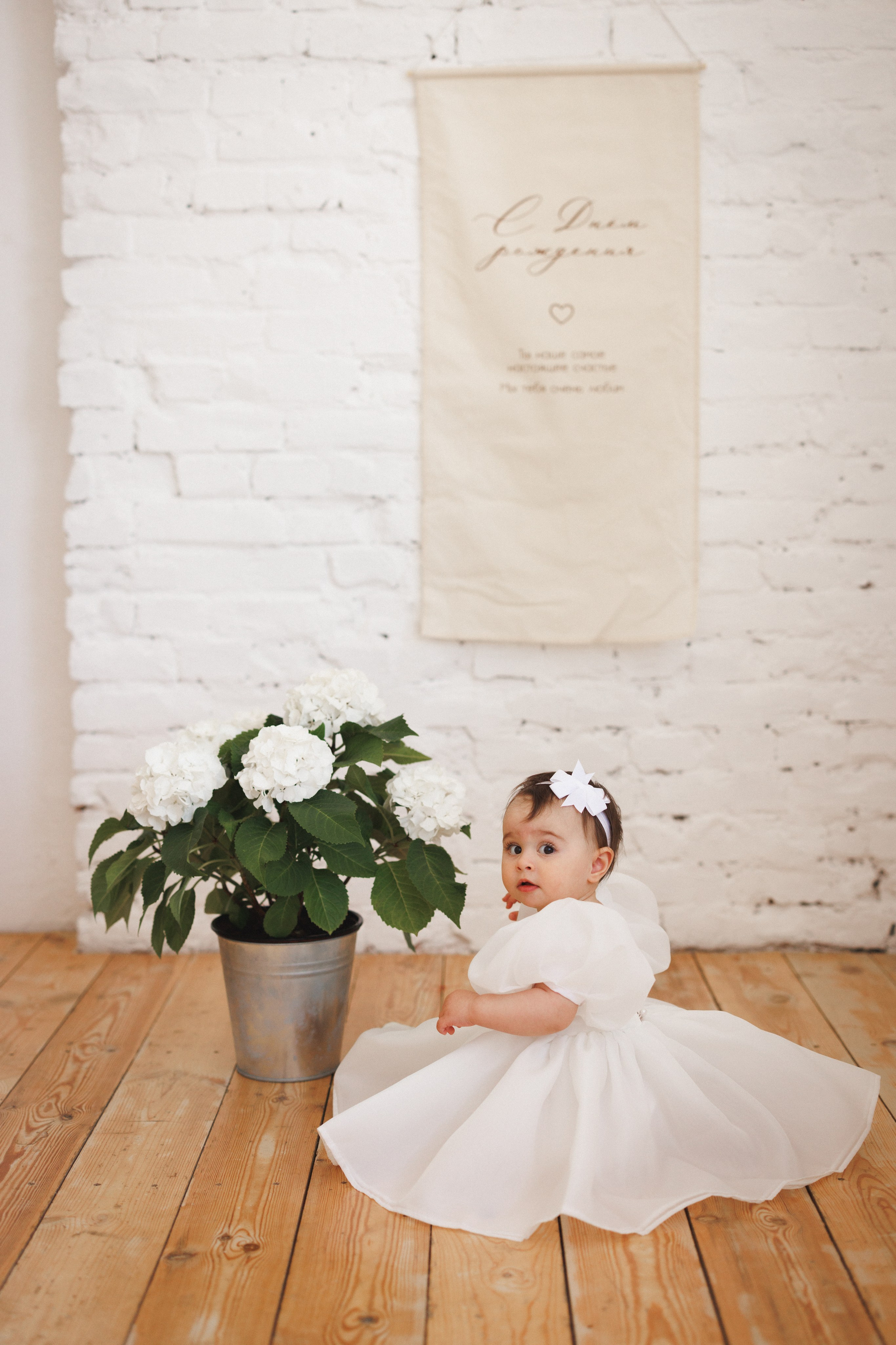 Фотосессия с живыми цветами Гортензии в фотостудии Space JOBS, город Краснодар. Семейный и детский фотограф в Краснодаре Анна Трашкова