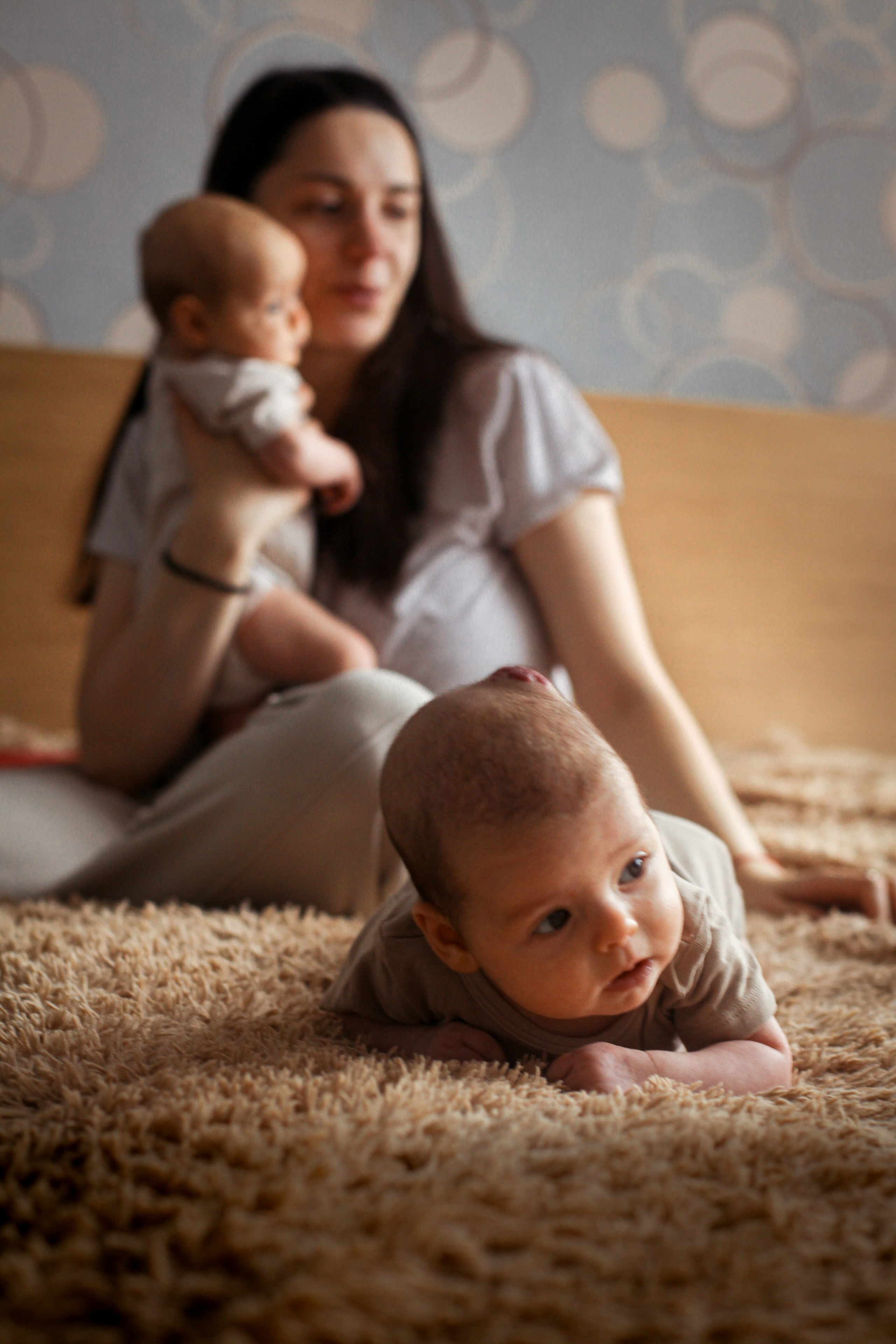 Виктория, Арсений, Василиса, Есения. Фотограф новорожденных в Москве и области Анастасия Холманская