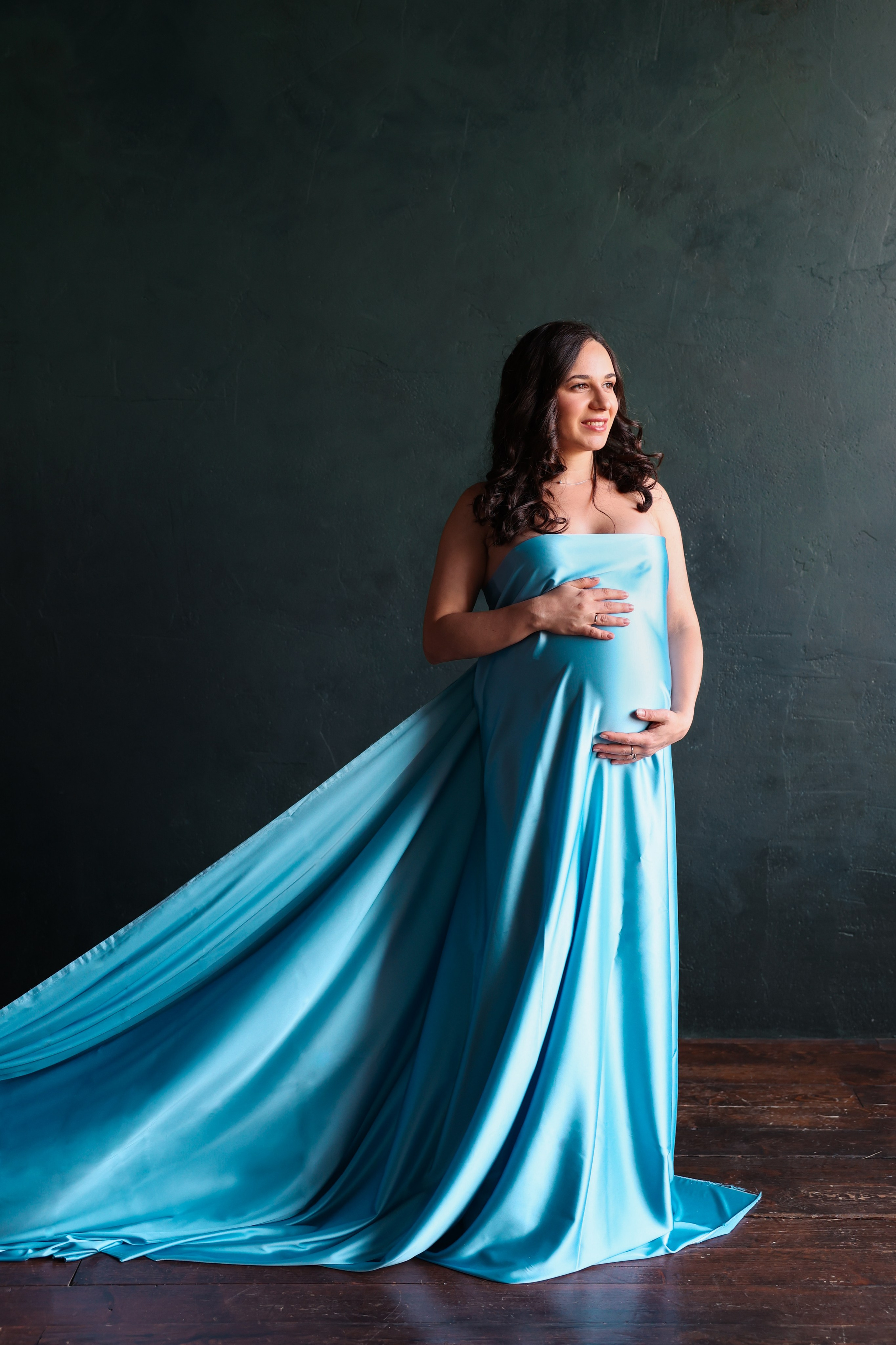 Ирина голубая ткань. Оксана Ромашкина- семейный и ньюборн фотограф из Москвы