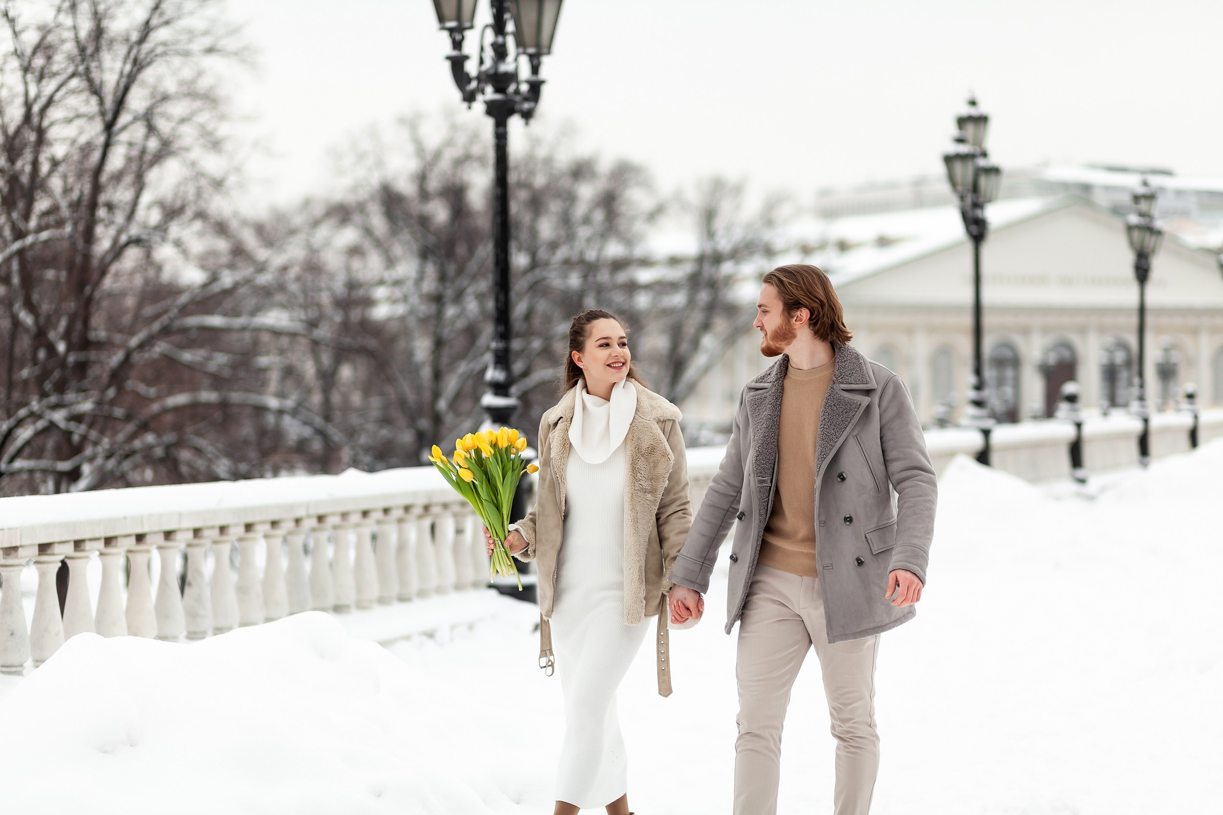 Фотосессия Love-story на Манежной площади в Москве