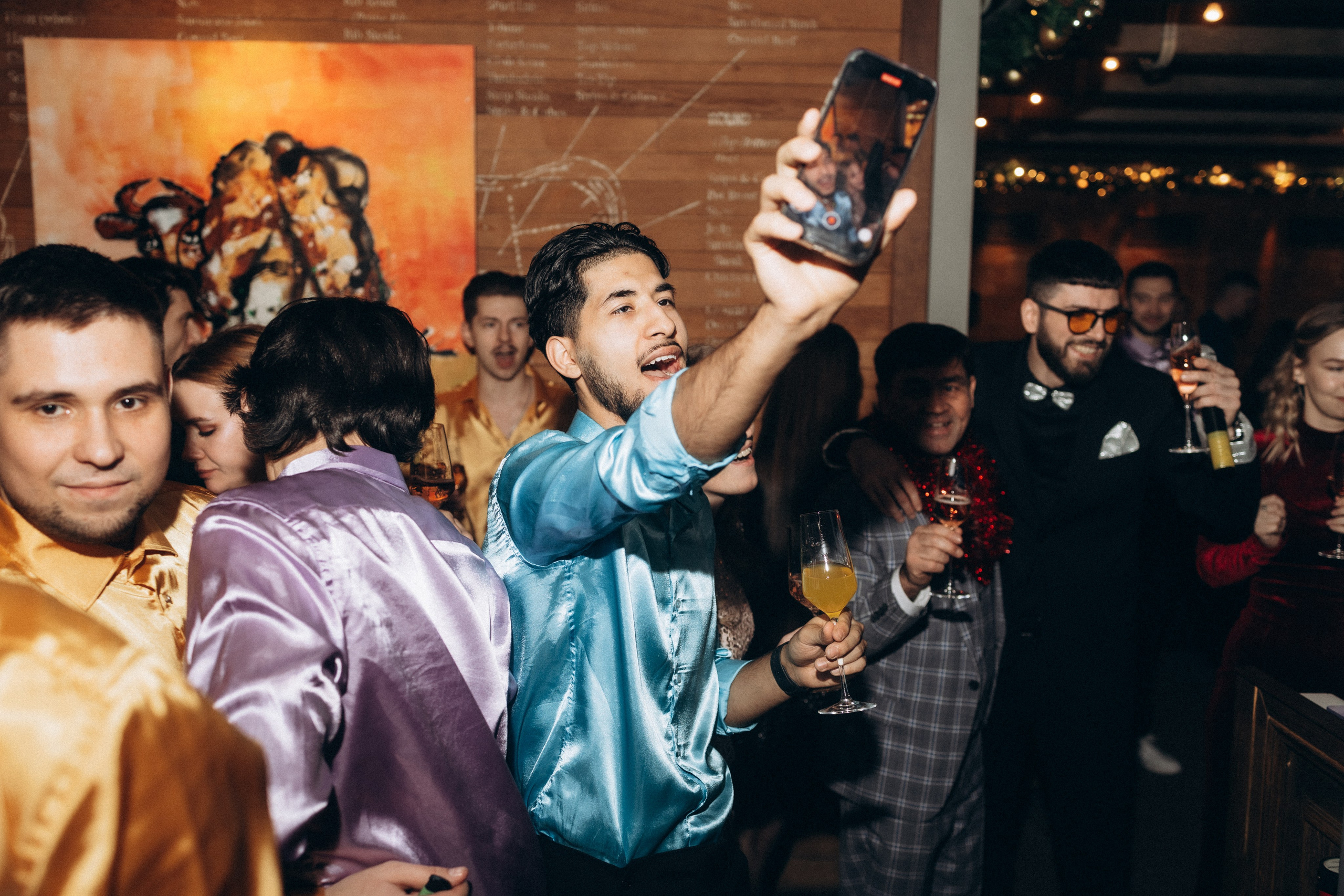 Новогодний корпоратив ресторан Рибай. Фотограф Артем Бросов в Санкт-Петербурге и Дубае