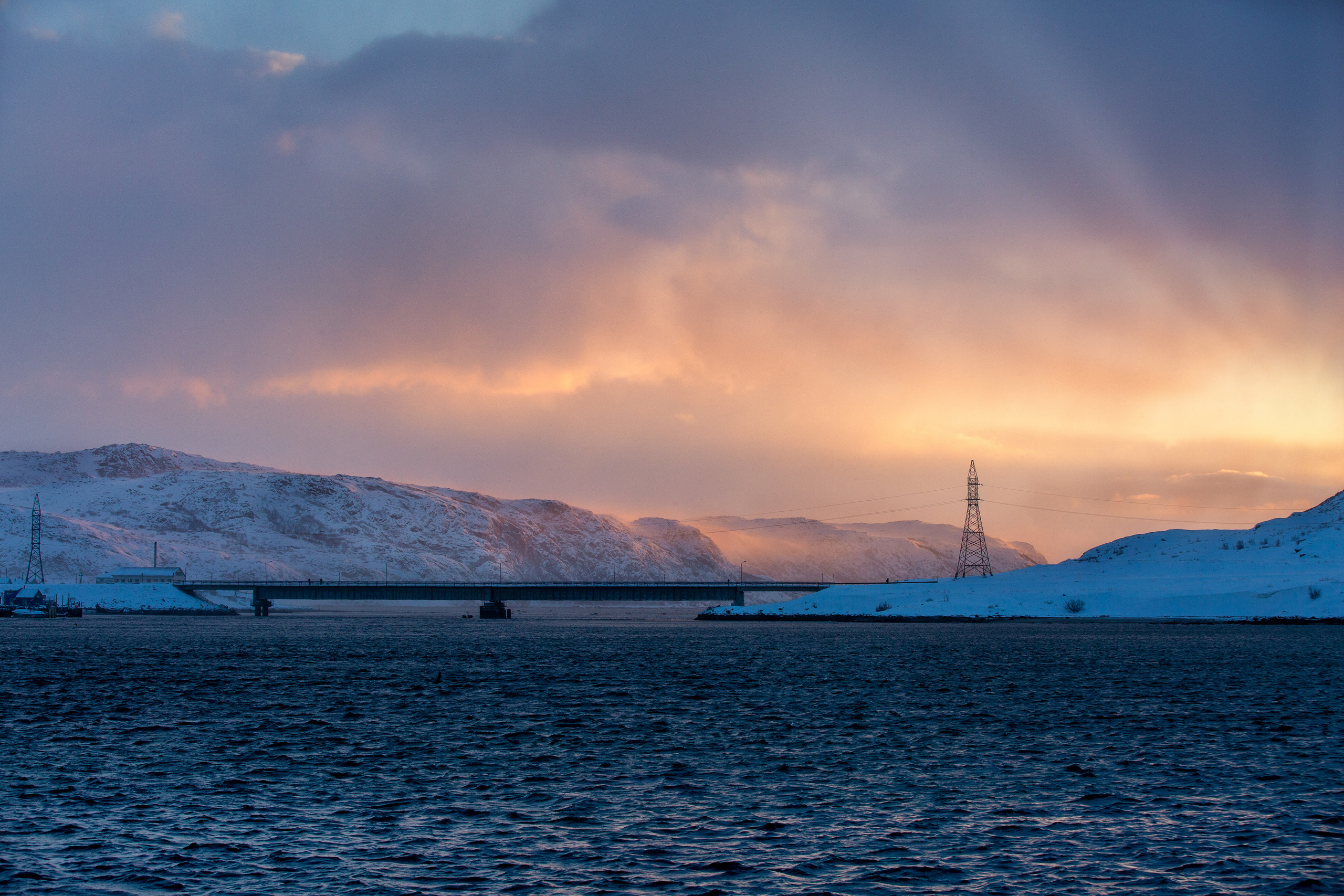 Мурманск, северное сияние. Творческие сьемки
