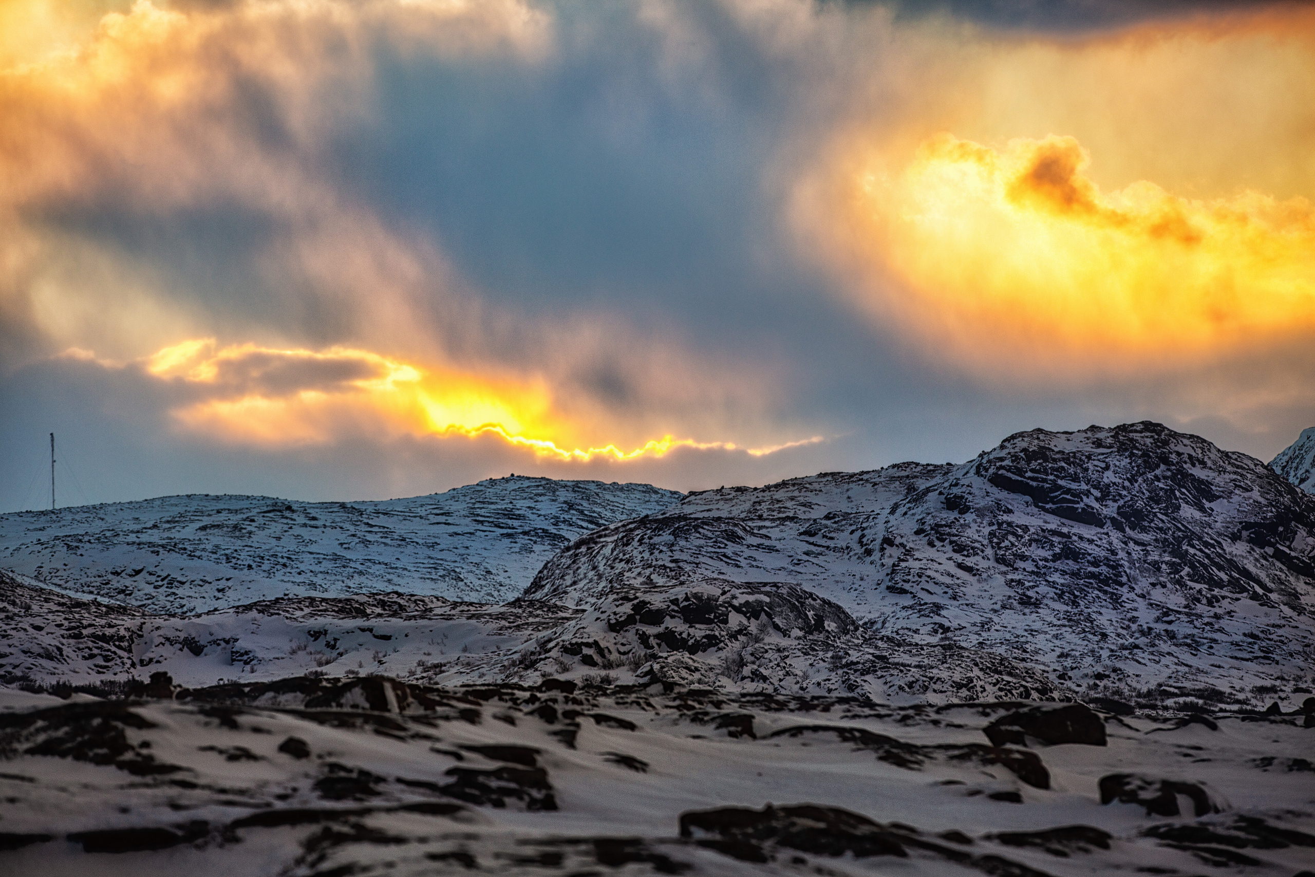 Мурманск, северное сияние. Творческие сьемки