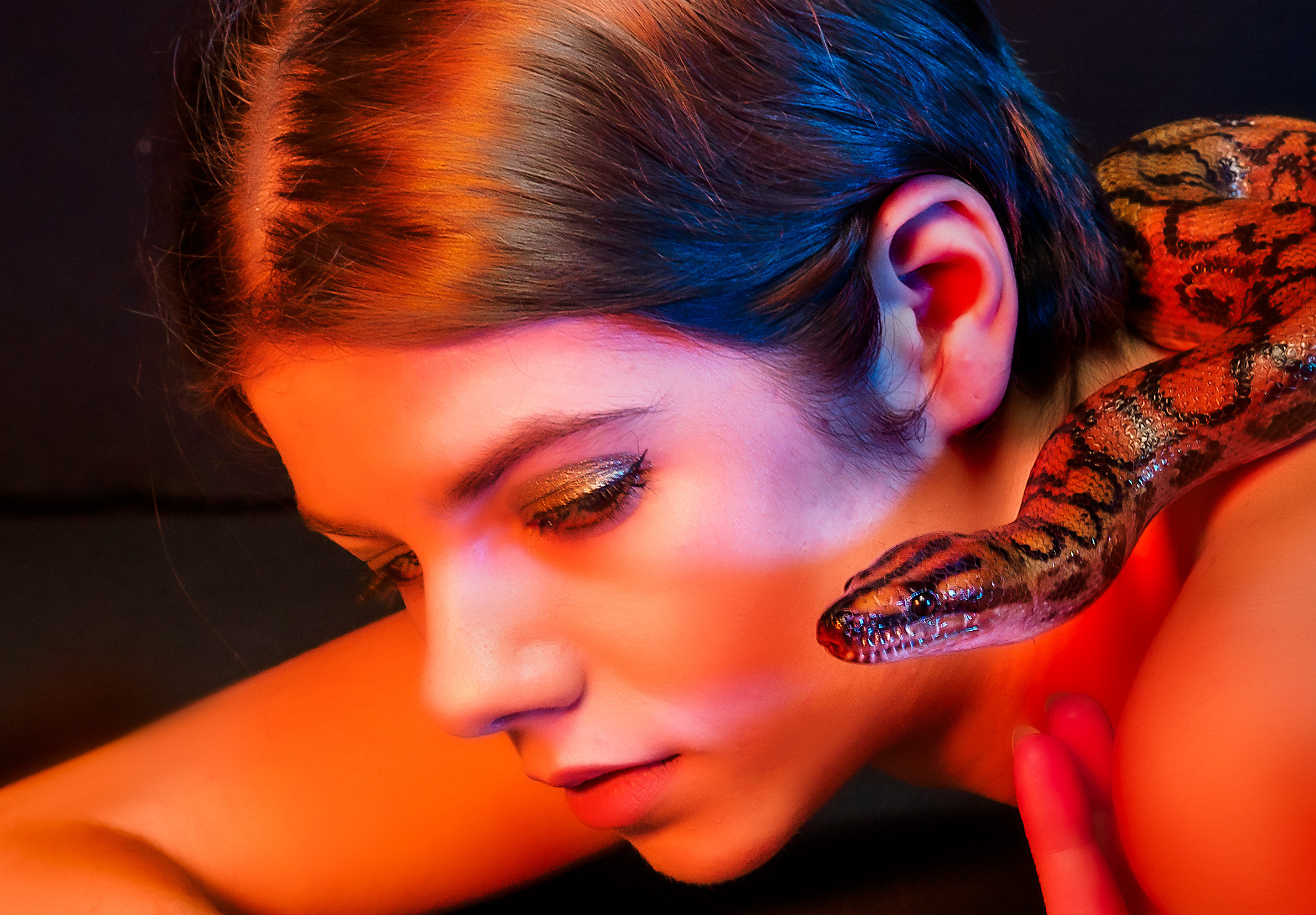 Радужный удав и Мария. Творческие сьемки