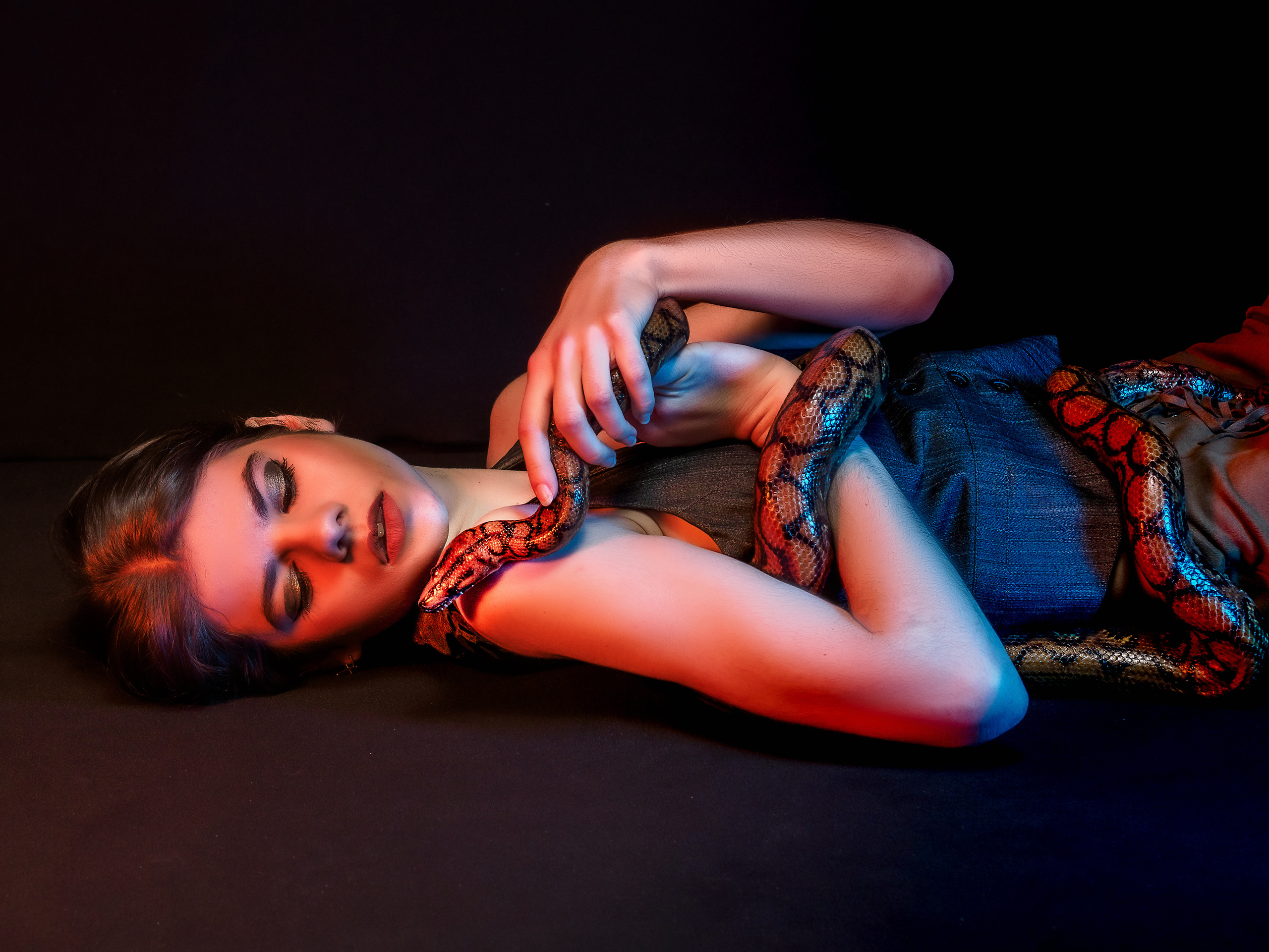 Радужный удав и Мария. Творческие сьемки