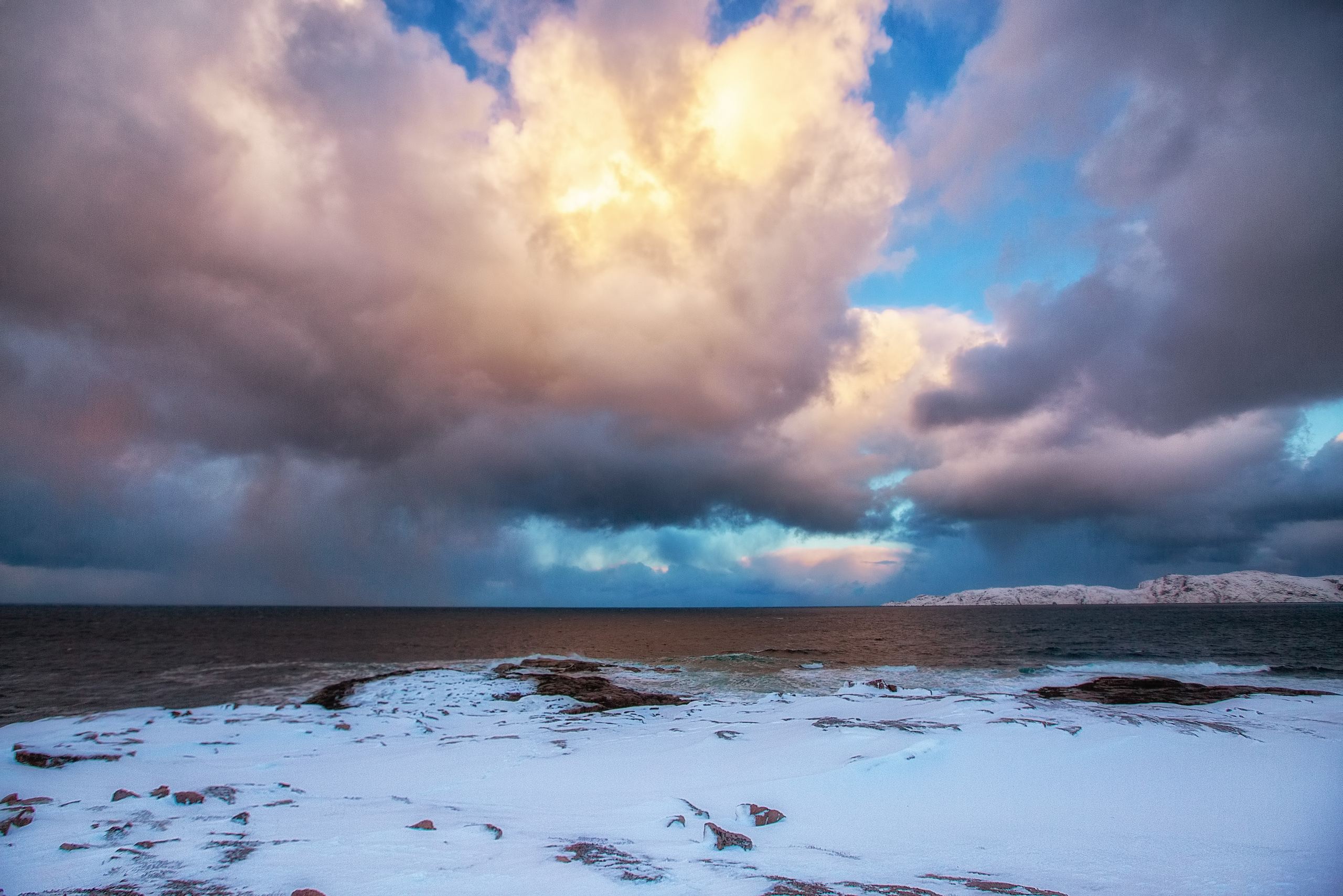Мурманск, северное сияние. Творческие сьемки