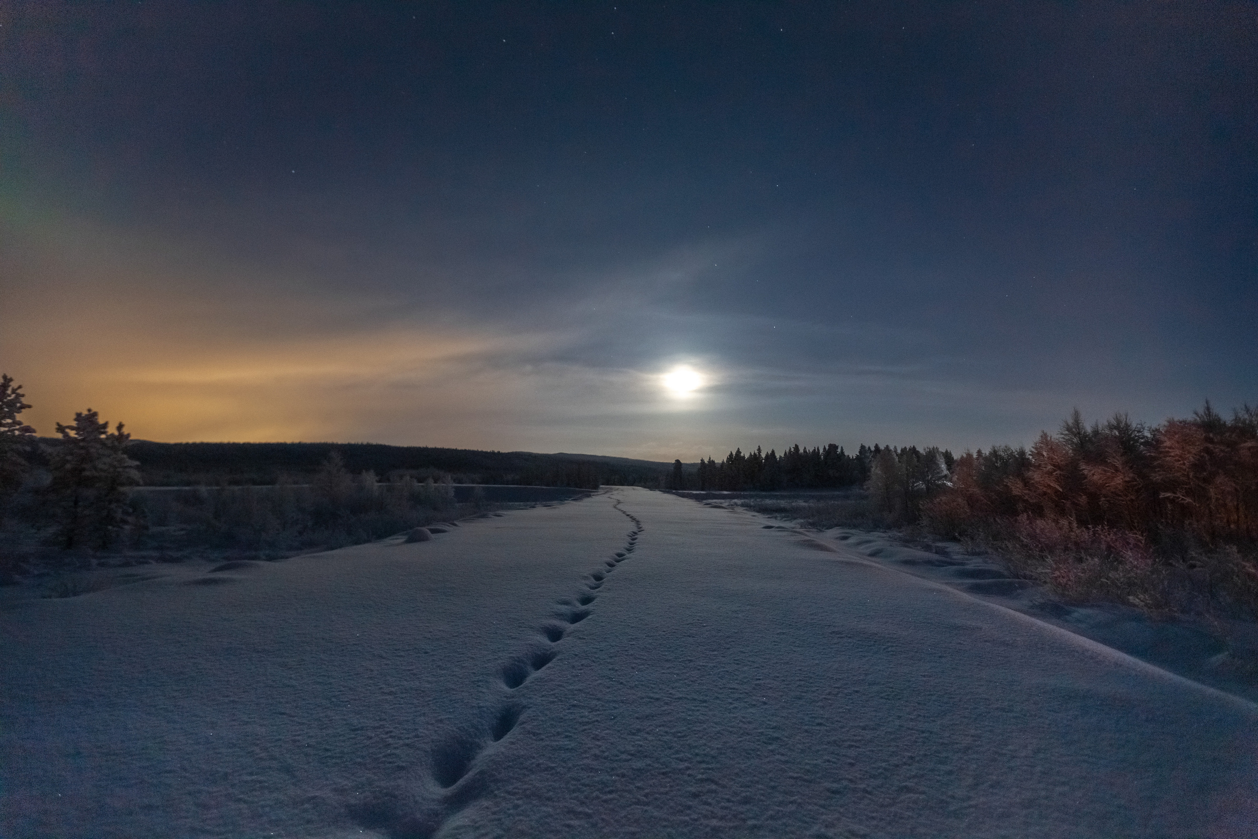 Мурманск, северное сияние. Творческие сьемки