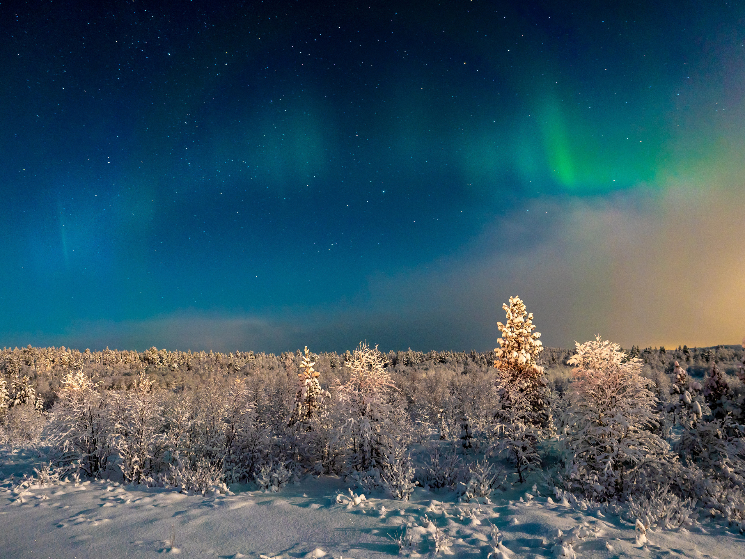 Мурманск, северное сияние. Творческие сьемки