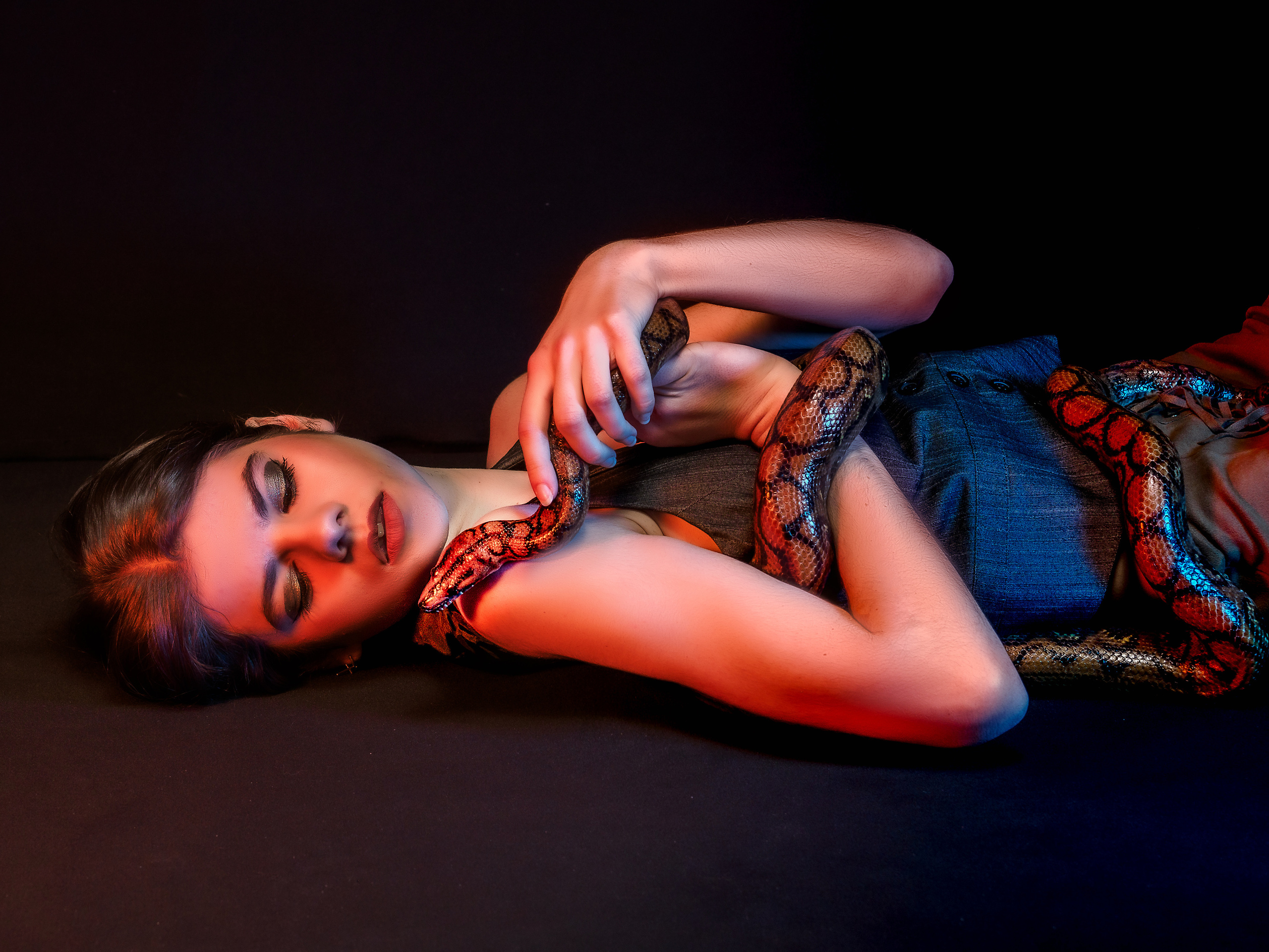 Радужный удав и Мария. Творческие сьемки