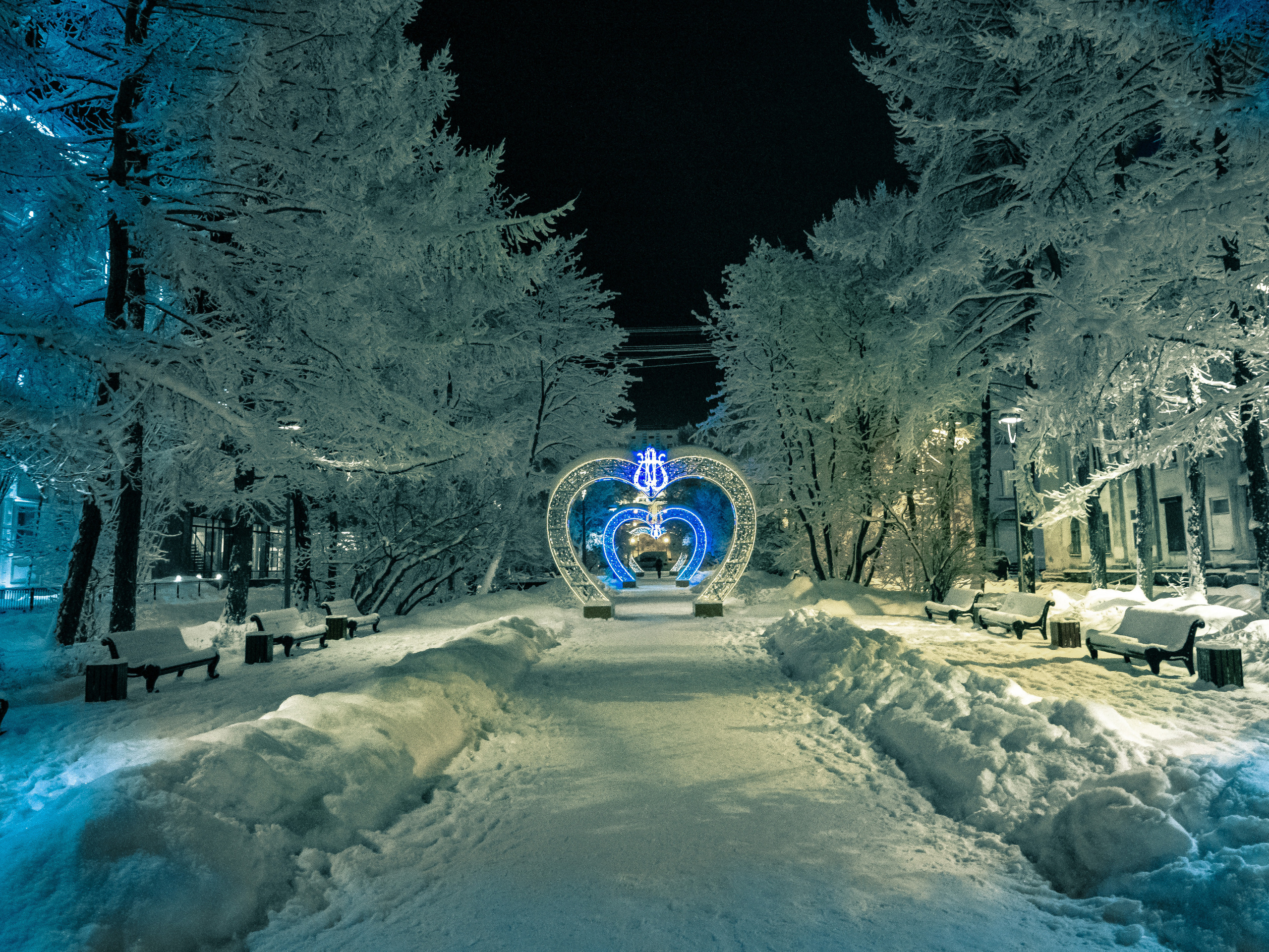 Мурманск, северное сияние. Творческие сьемки