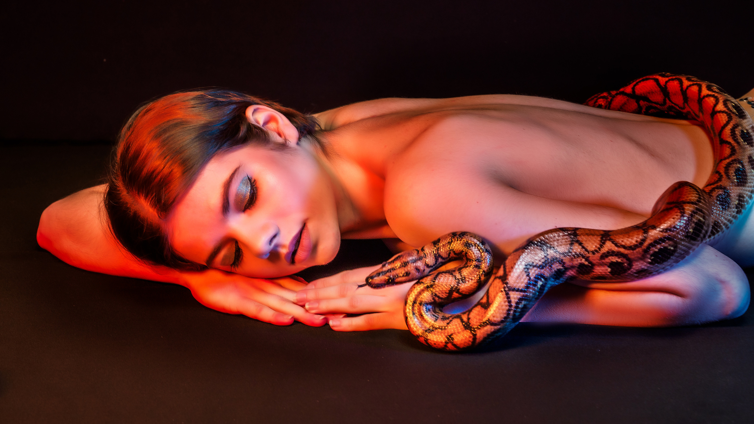 Радужный удав и Мария. Творческие сьемки