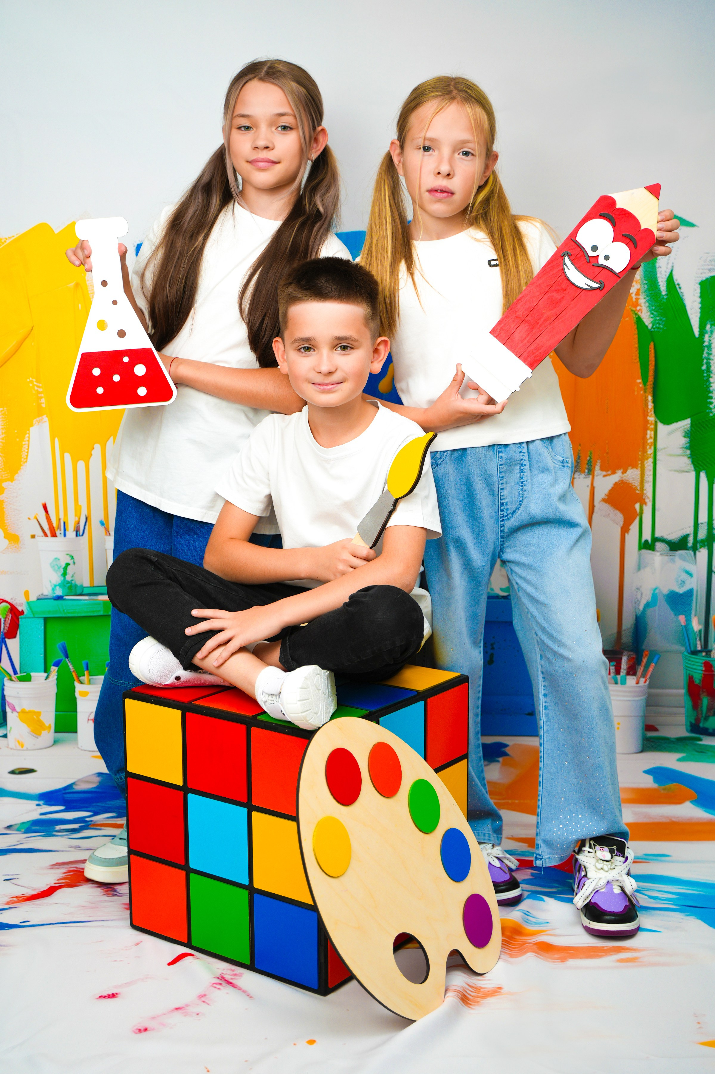 Школьная фотография Поповы