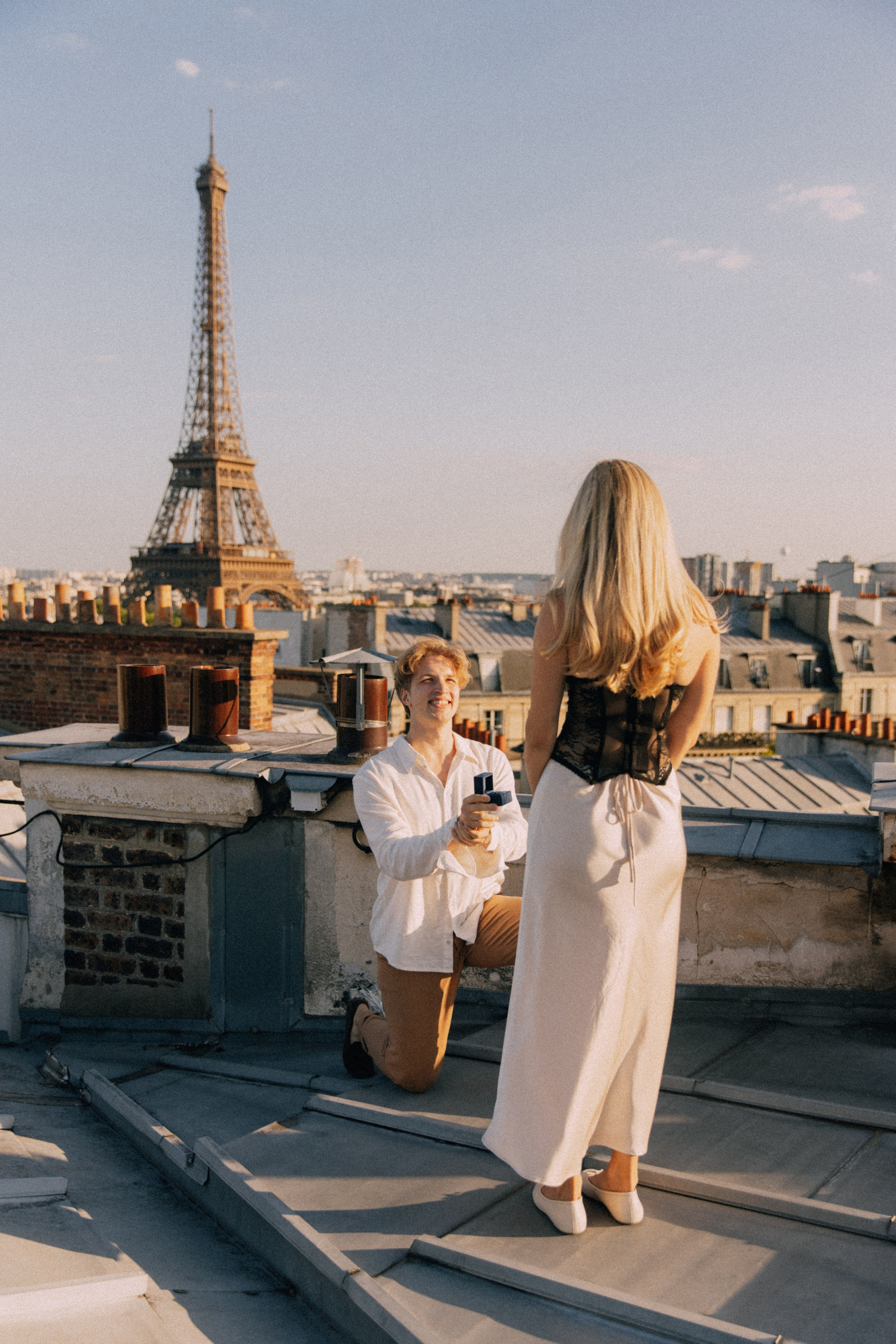 On the rooftops of Paris. Photographer in Paris