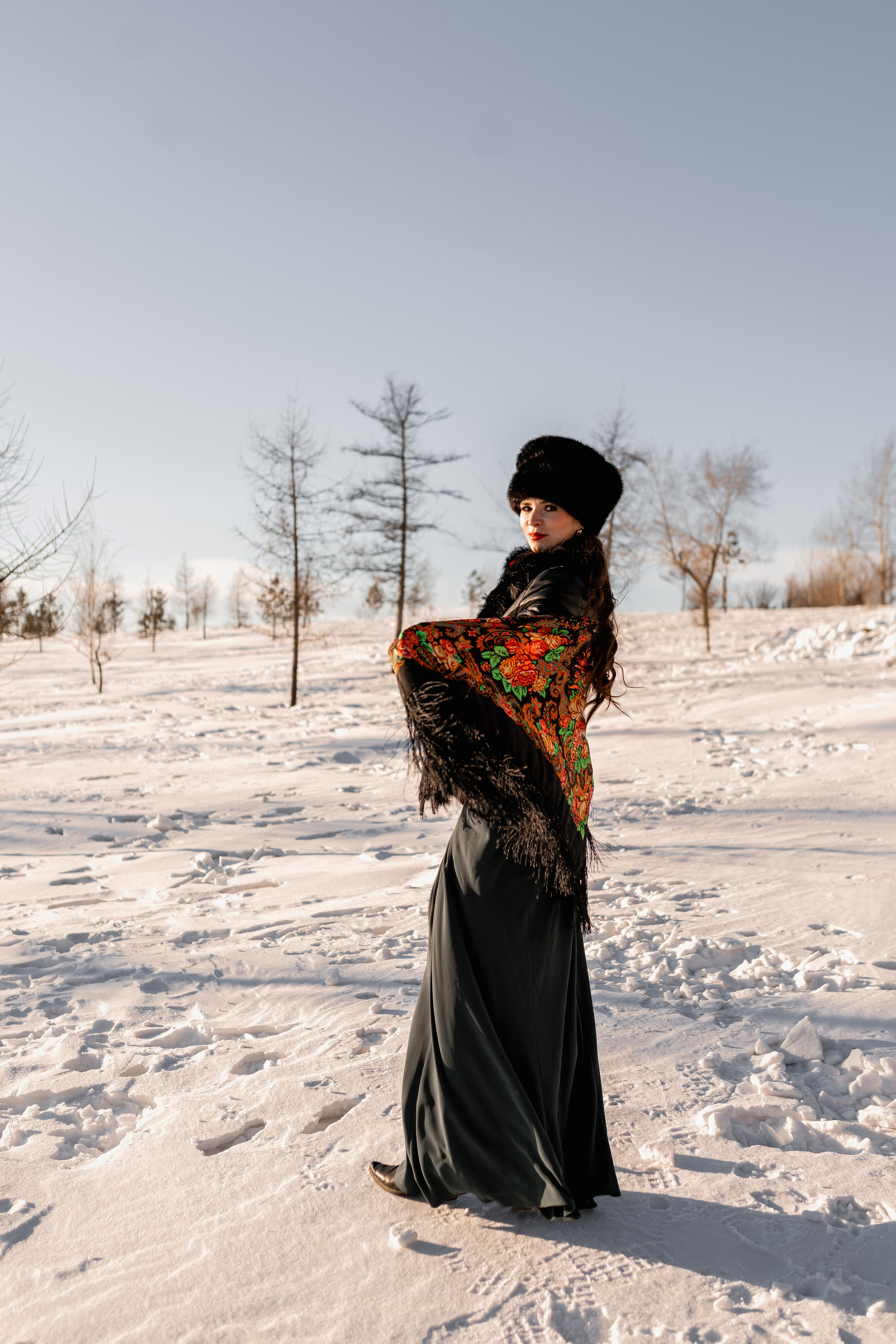 Зимняя фотосессия в русском стиле. Фотограф Ким Наталья в Красноярске